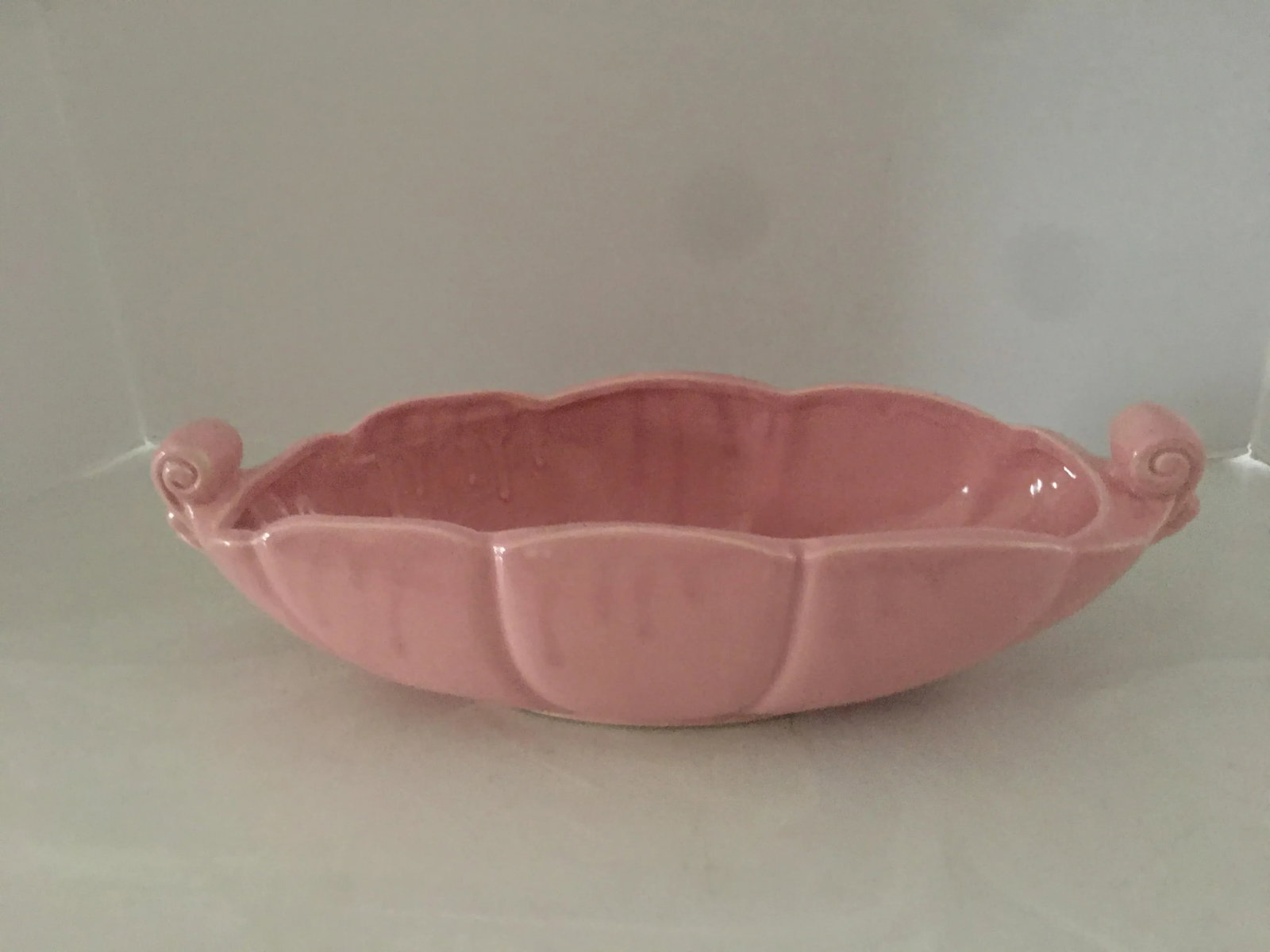 1950's Pink Abingdon Console Bowl Usa - 10
