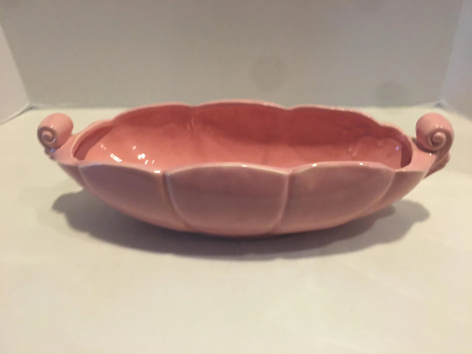 1950's Pink Abingdon Console Bowl Usa - 4