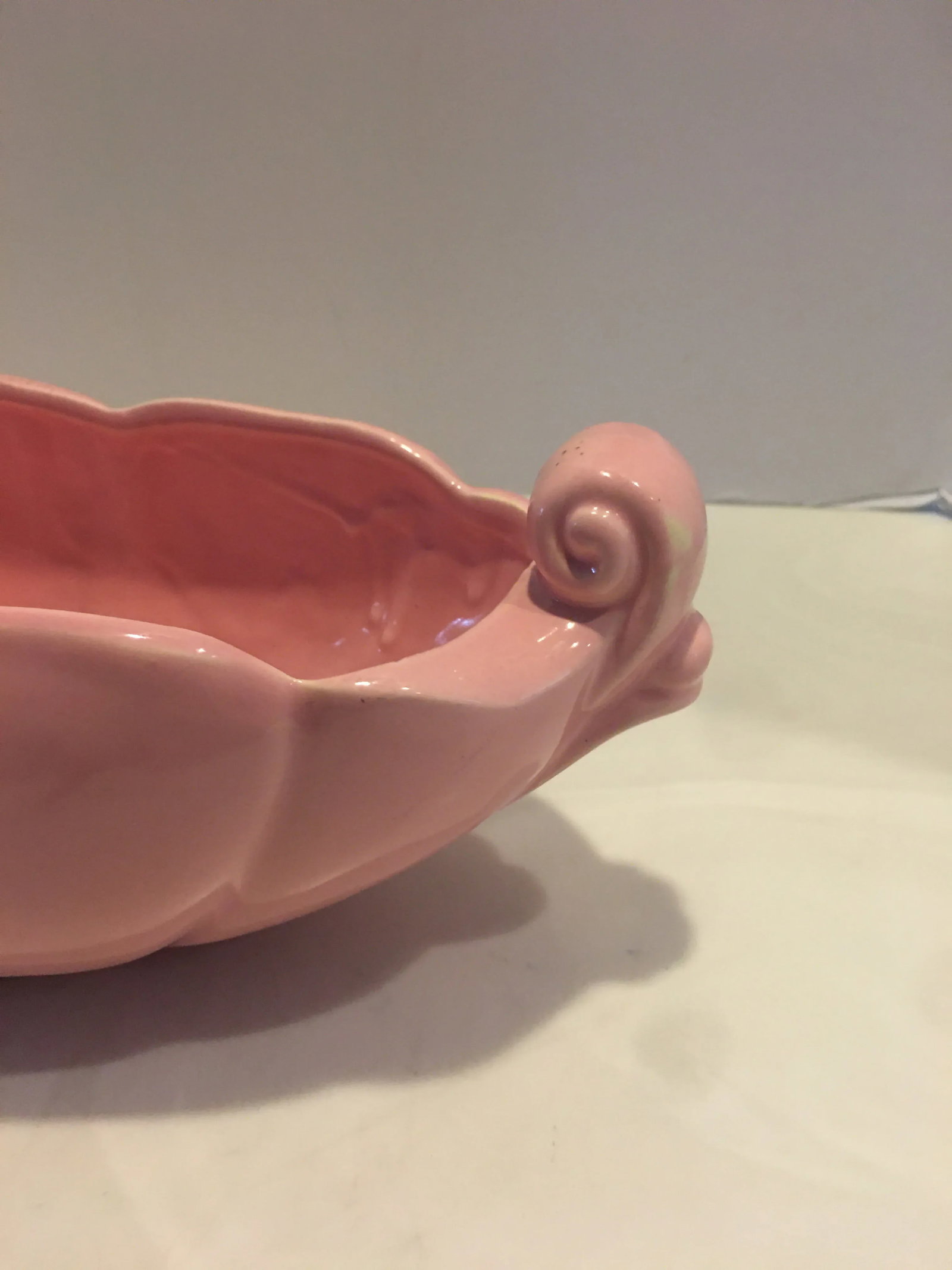 1950's Pink Abingdon Console Bowl Usa - 5