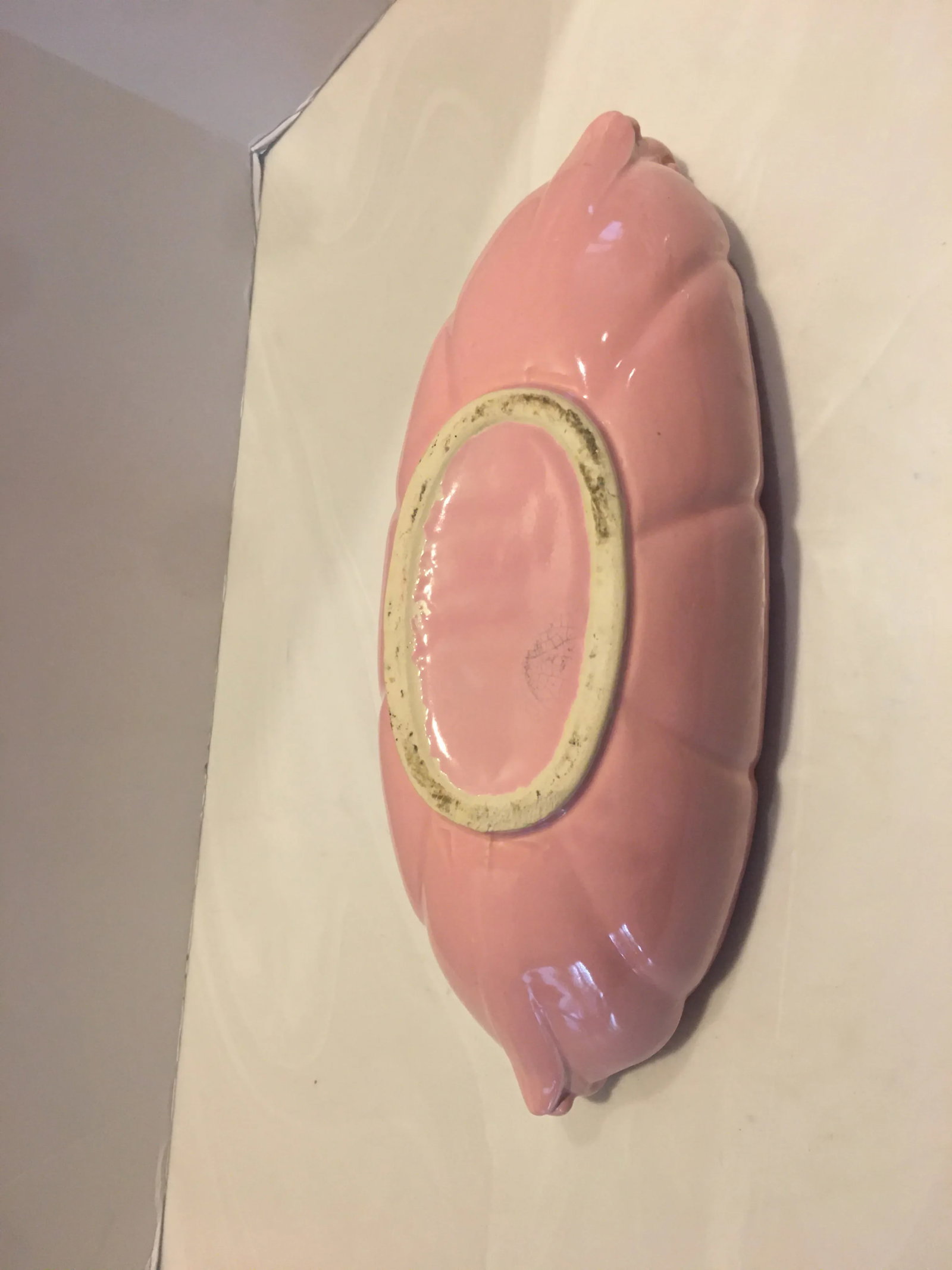 1950's Pink Abingdon Console Bowl Usa - 7