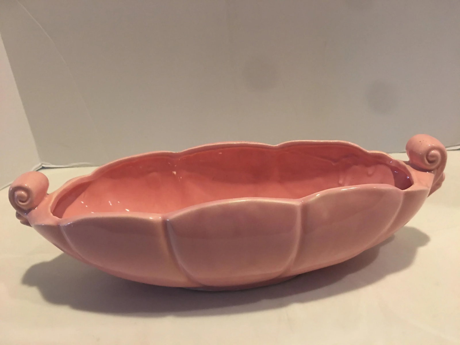1950's Pink Abingdon Console Bowl Usa - 8