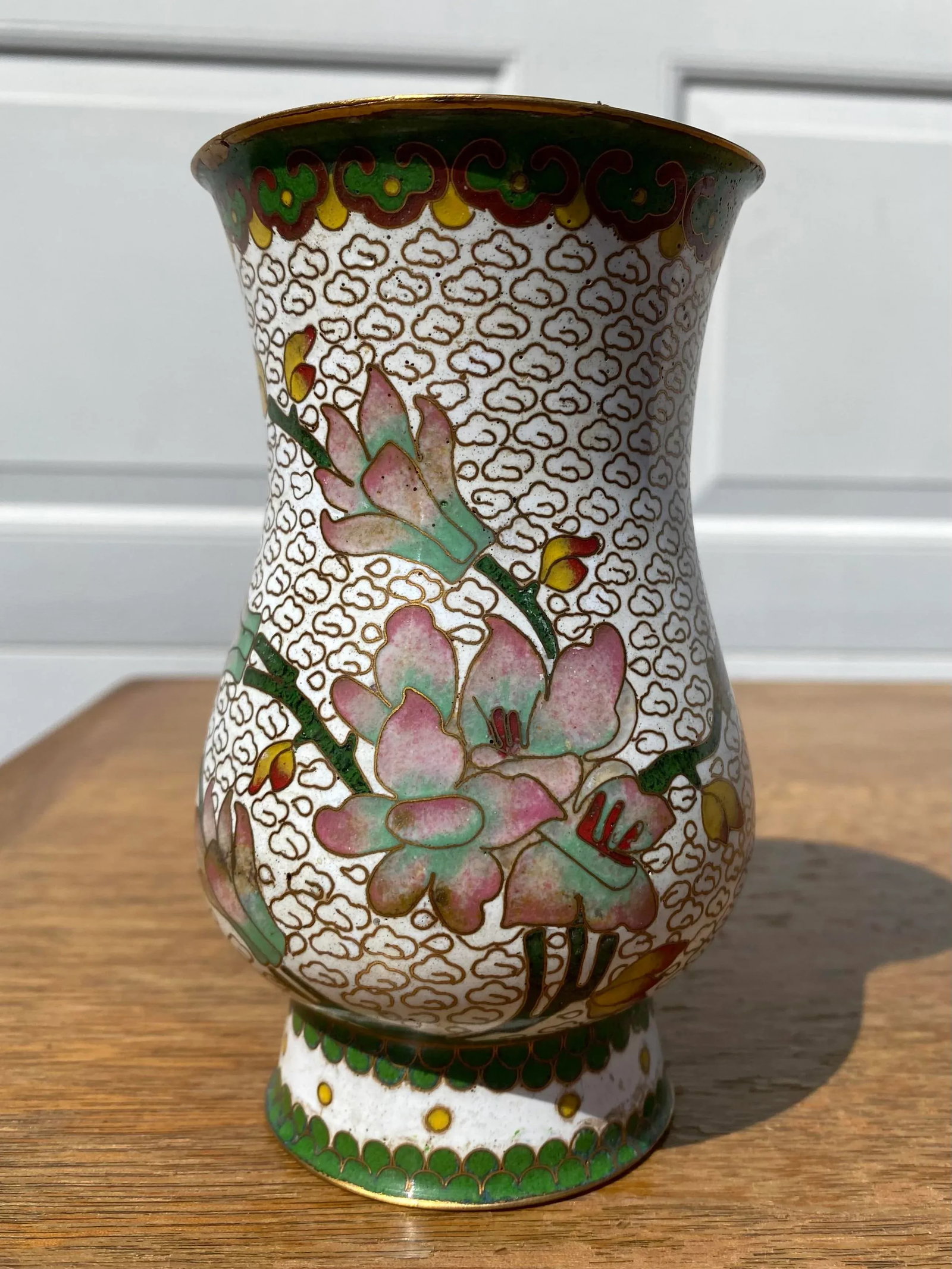Mid 20th Century Enameled Cloisonne Vase - 2