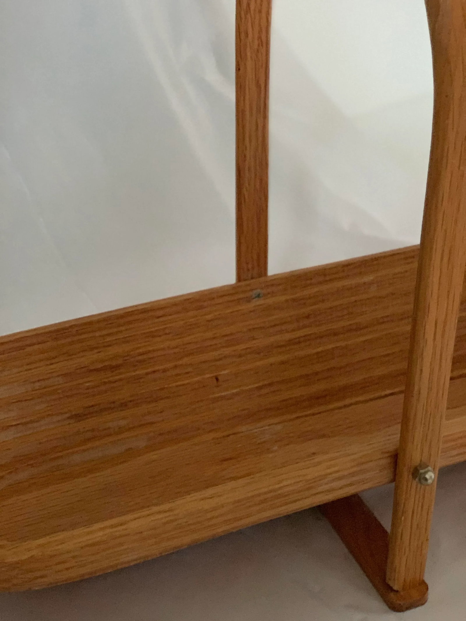 Mid-Century Oak Collapsible Wooden Bowl - 9