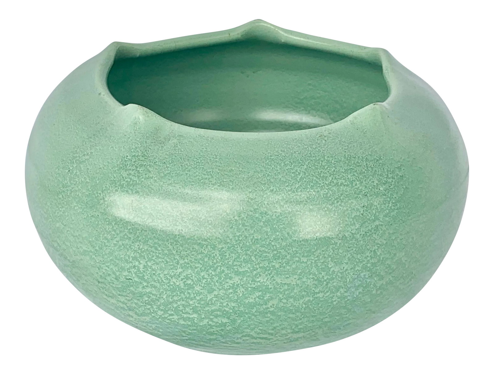 Vintage Mint Green Bowl: Beautiful vintage green bowl. Matte glaze. Little pinched details. Perfect for display, candy or to use as a small planter. Makes a wonderful addition for spring decor. This is a pre-owned item so ple