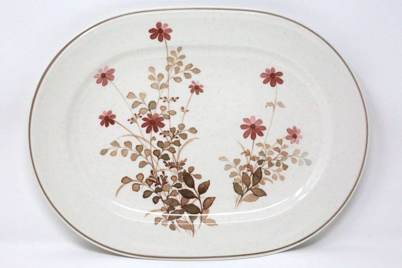 1970's "Outlook" Floral Platter by Noritake - 5