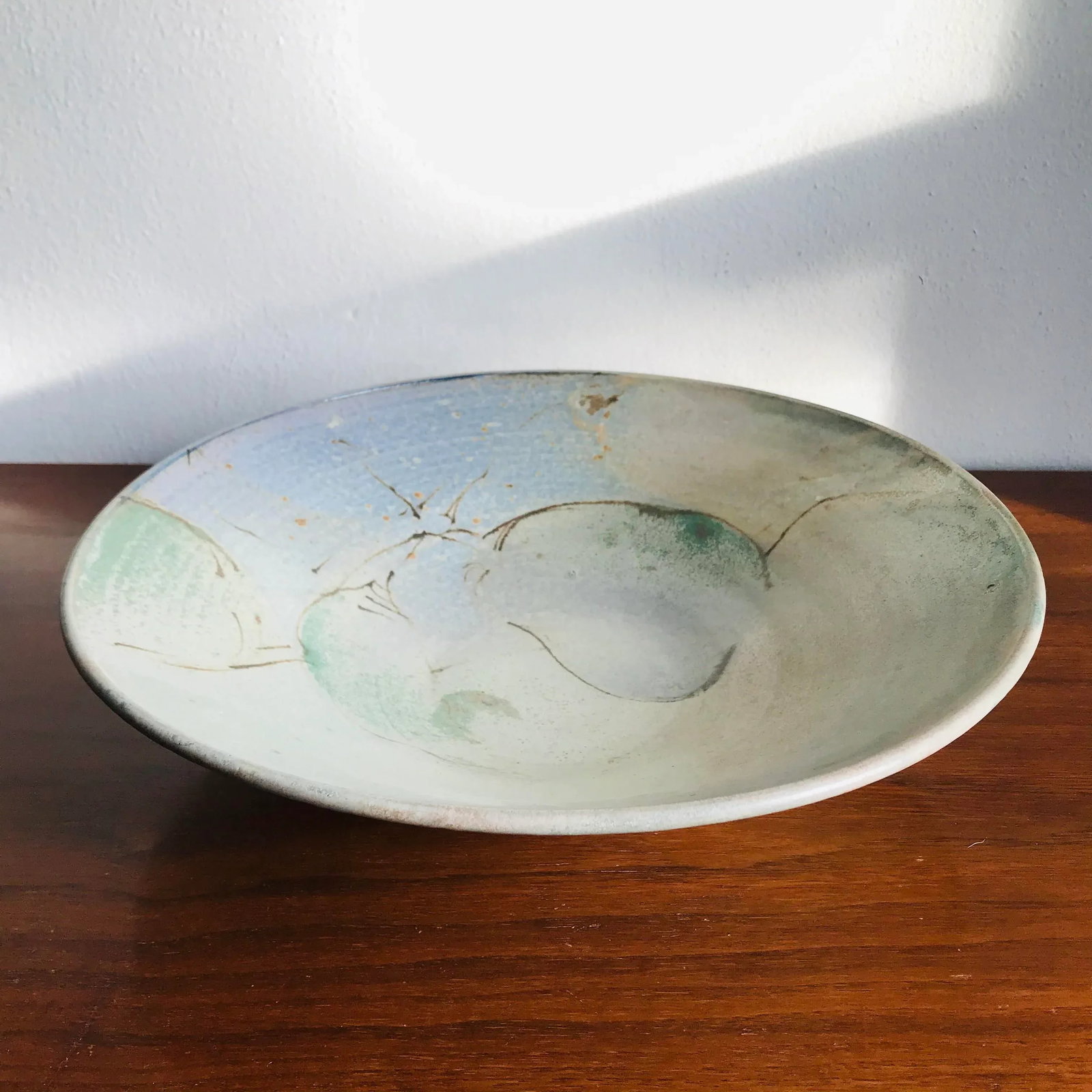 Signed Vintage Late 20th Century Studio Pottery Large Serving Bowl - 4