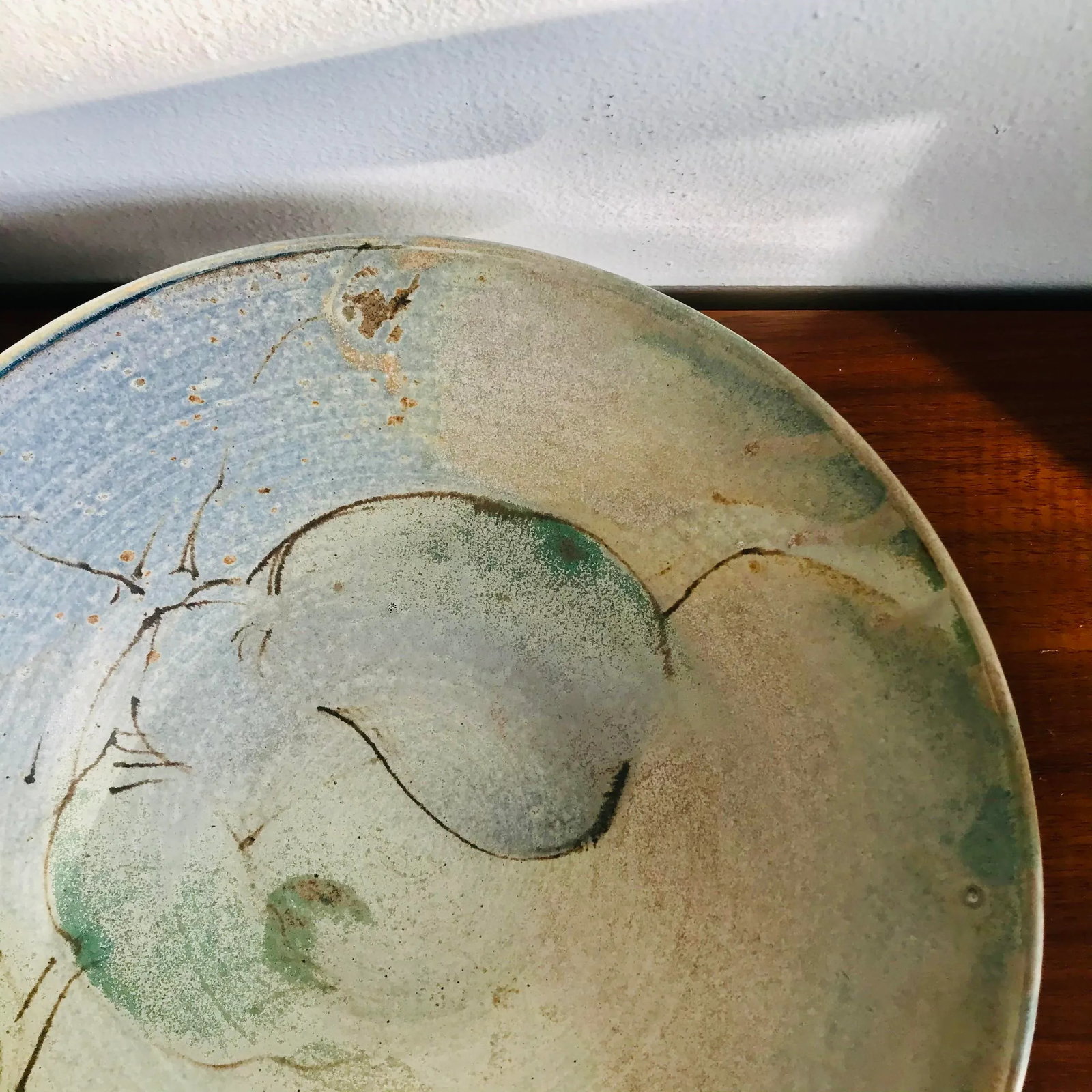 Signed Vintage Late 20th Century Studio Pottery Large Serving Bowl - 5