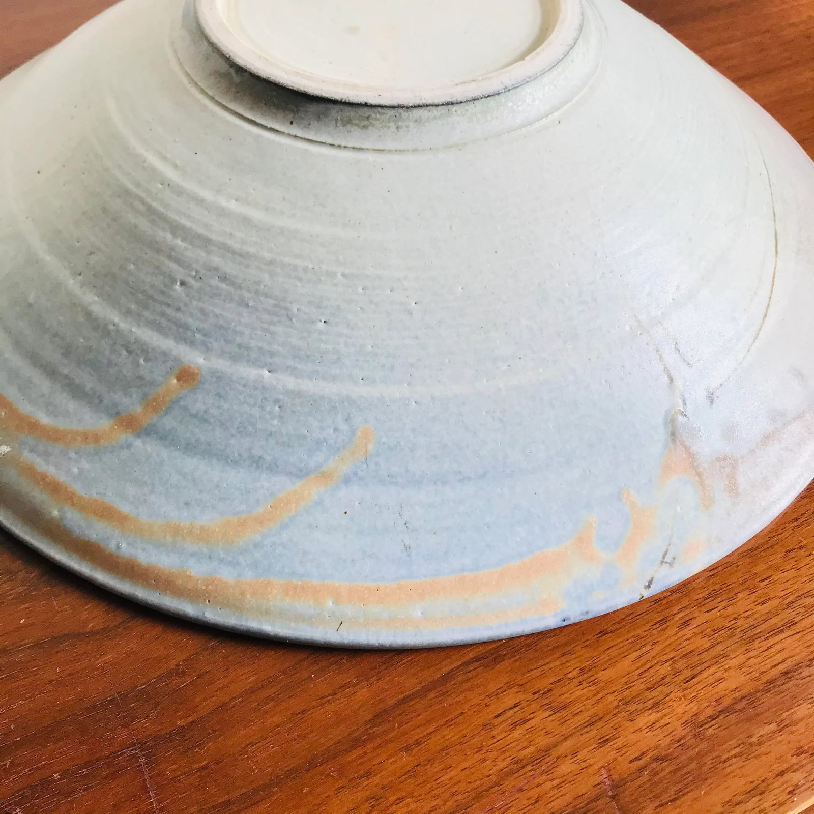 Signed Vintage Late 20th Century Studio Pottery Large Serving Bowl - 7