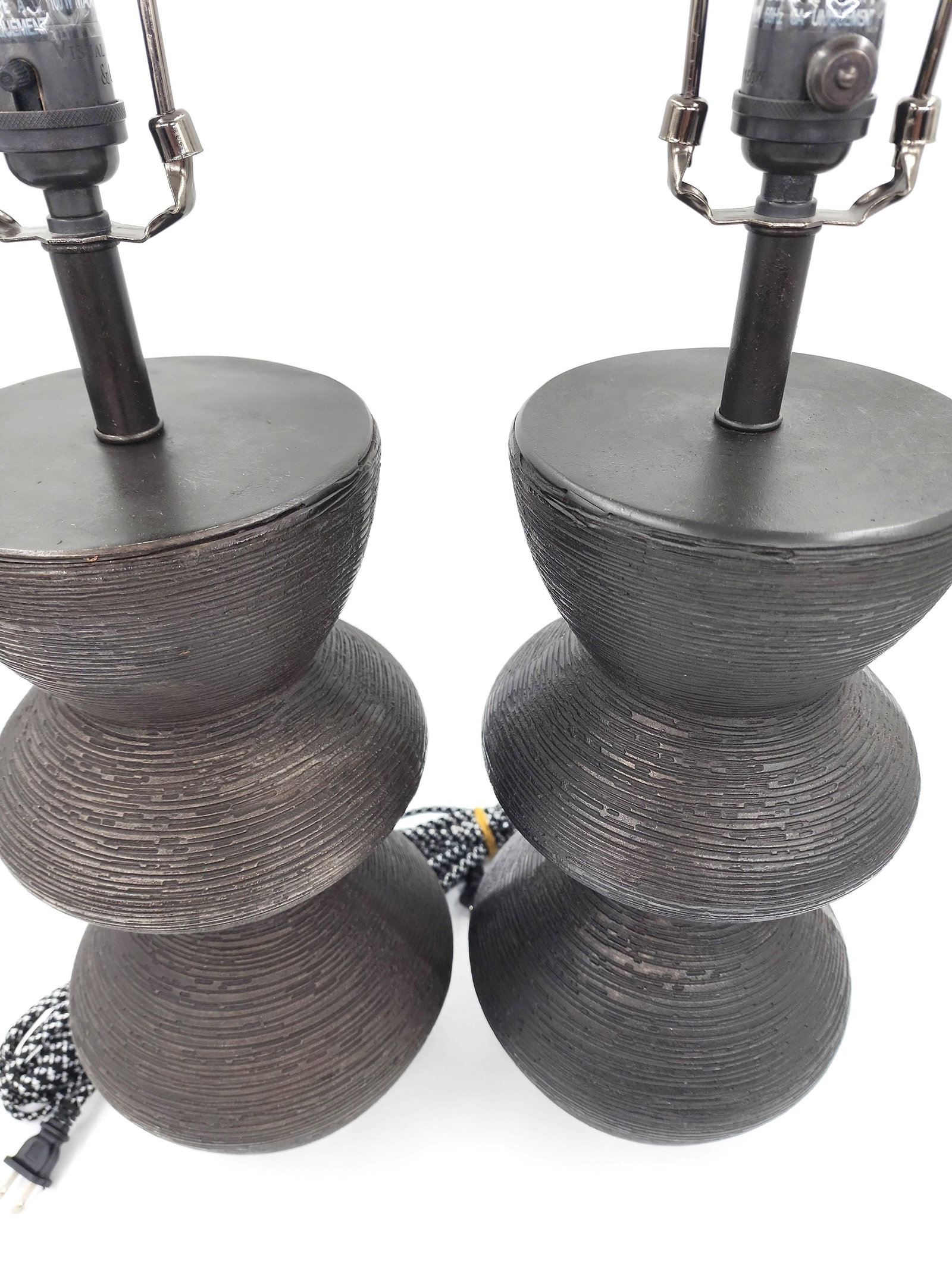 Pair of Kelly Wearstler Utopia Table Lamps in Bronze for Visual Comfort - 4