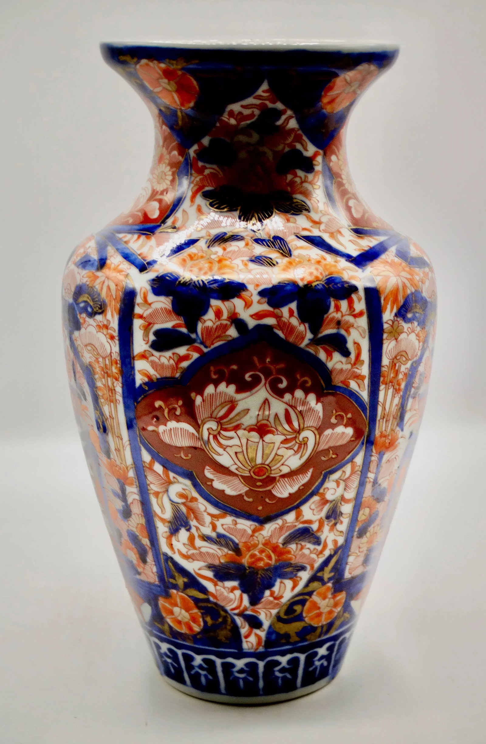 19th-Century Japanese Imari Porcelain Vase 12" Tall - 7