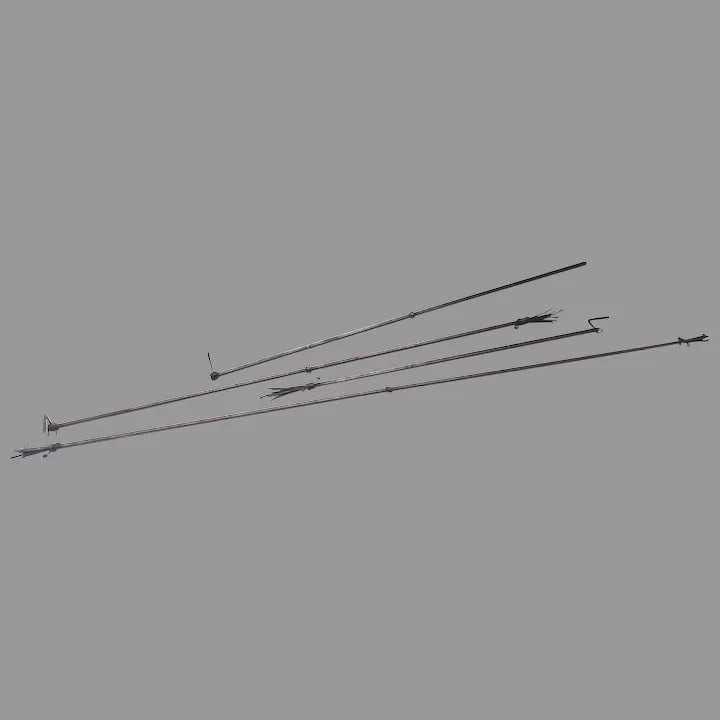 Mid 20th Century Custom Wrought Iron Curtain Rods - A Pair - 10