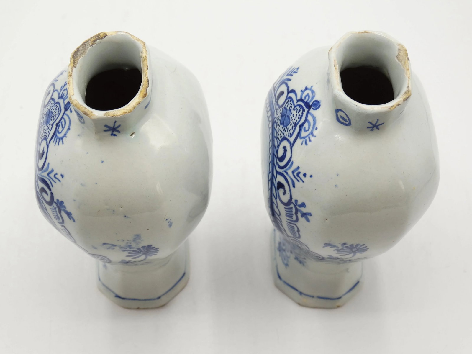 18th-Century Dutch Delft Vases, Maker's Mark - 7