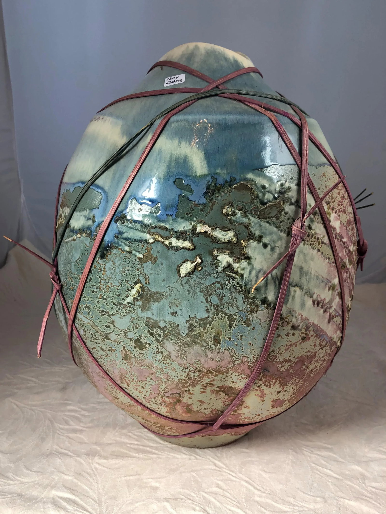 Mid 20th Century Tony Evans Raku Oversized Vessel - 4