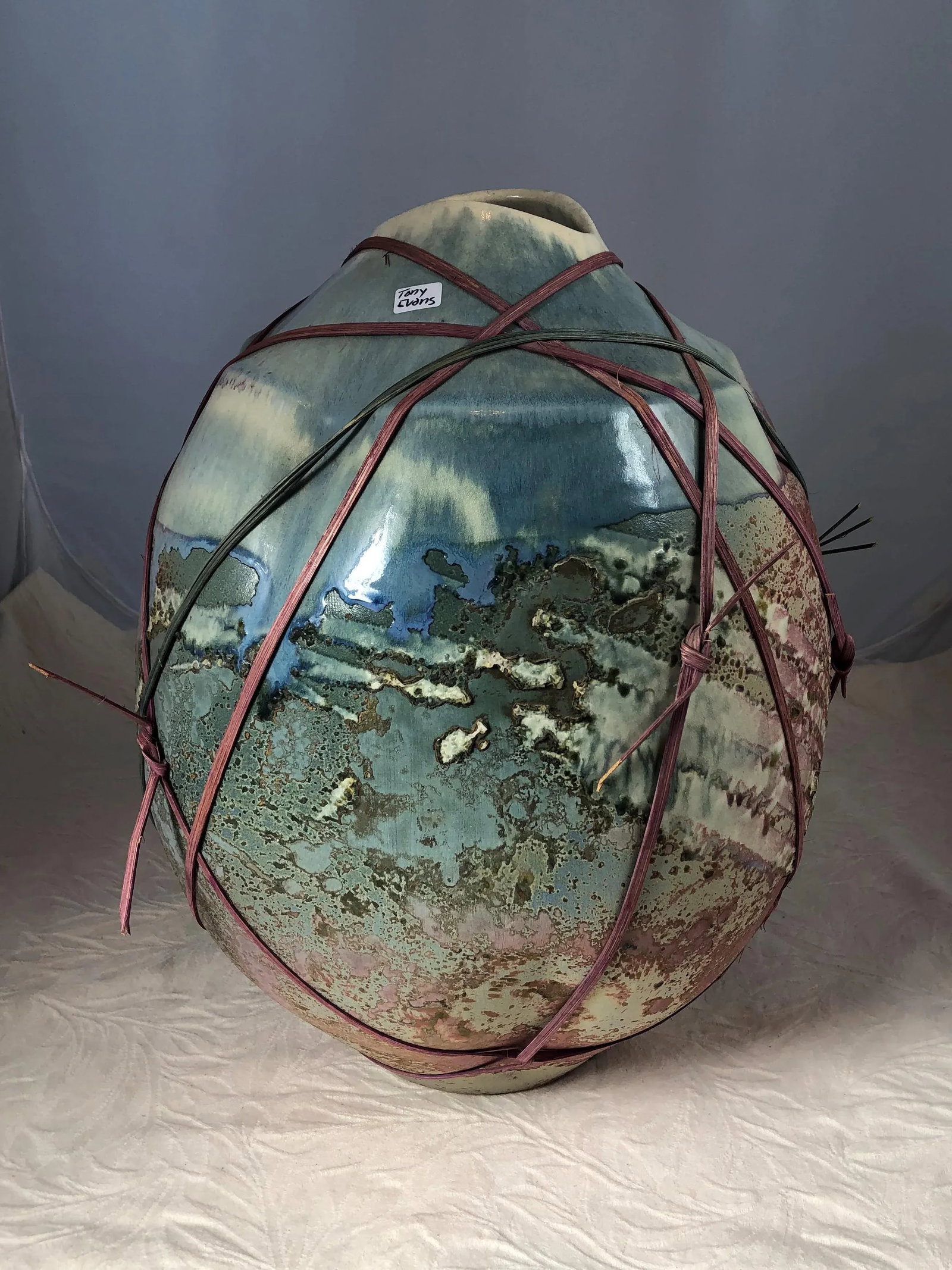 Mid 20th Century Tony Evans Raku Oversized Vessel - 6