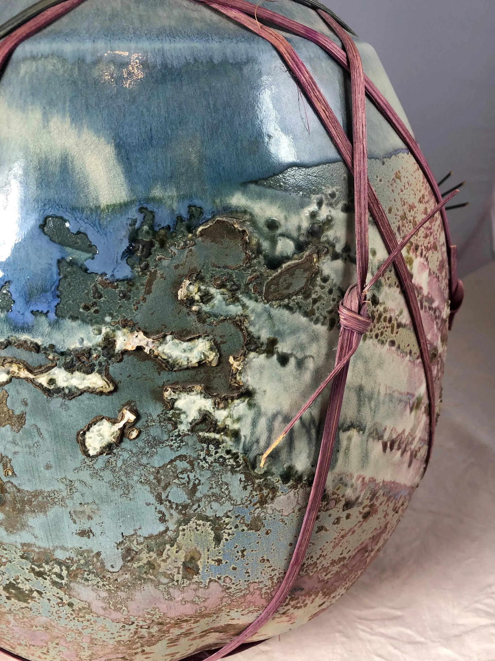 Mid 20th Century Tony Evans Raku Oversized Vessel - 7