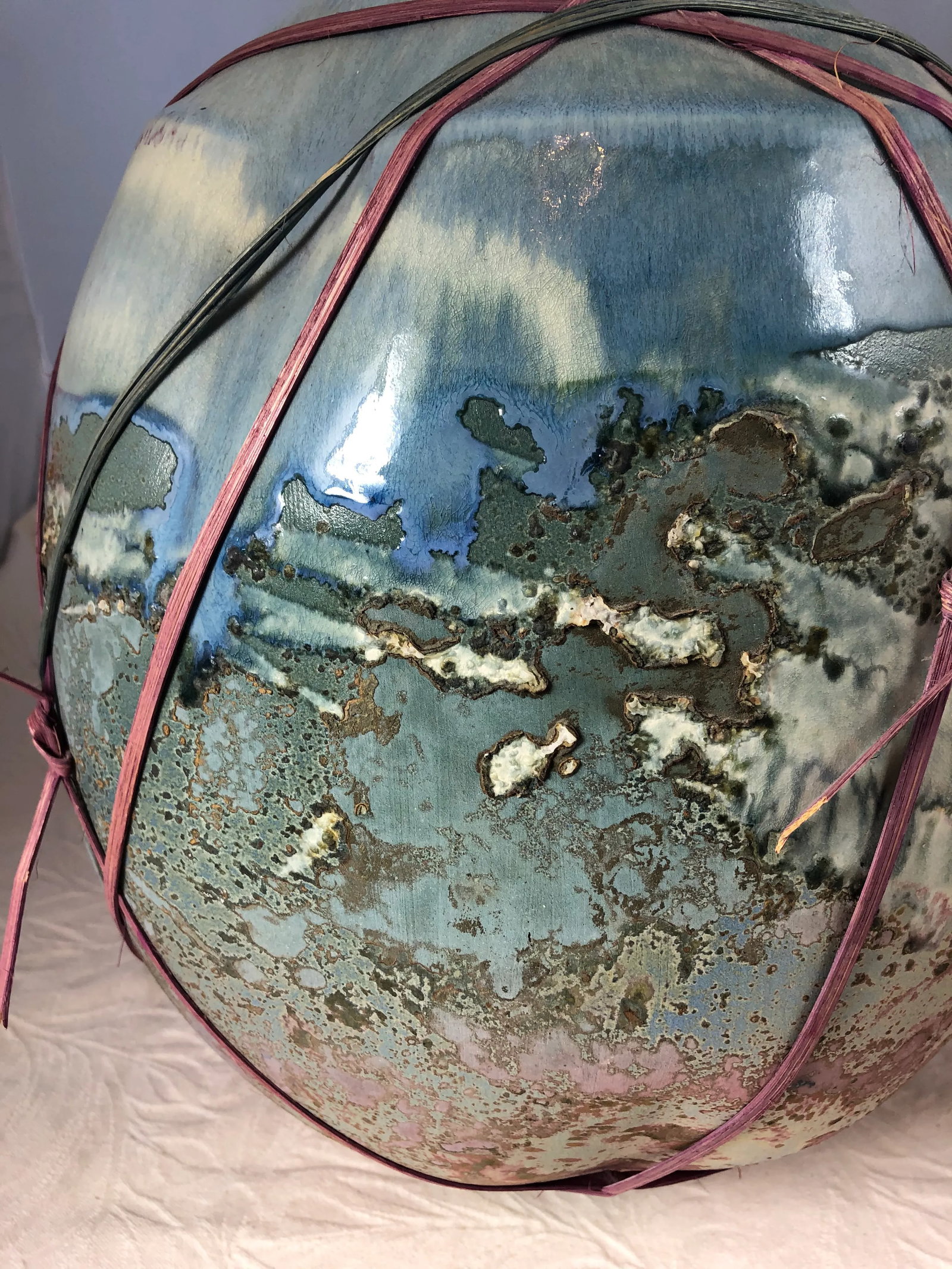 Mid 20th Century Tony Evans Raku Oversized Vessel - 8