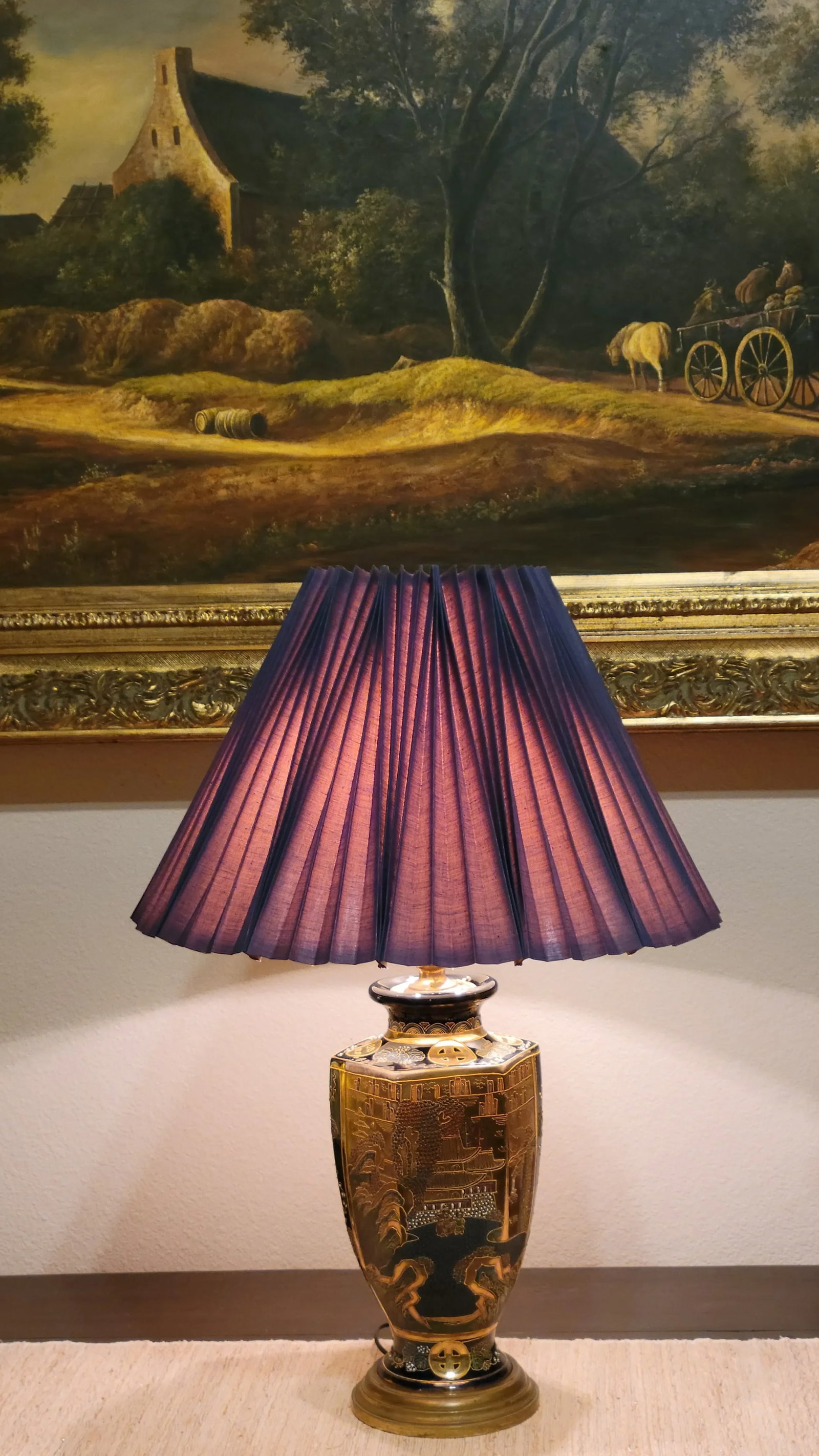 Gorgeous Vintage Hexagonal Asian Lamp - 5