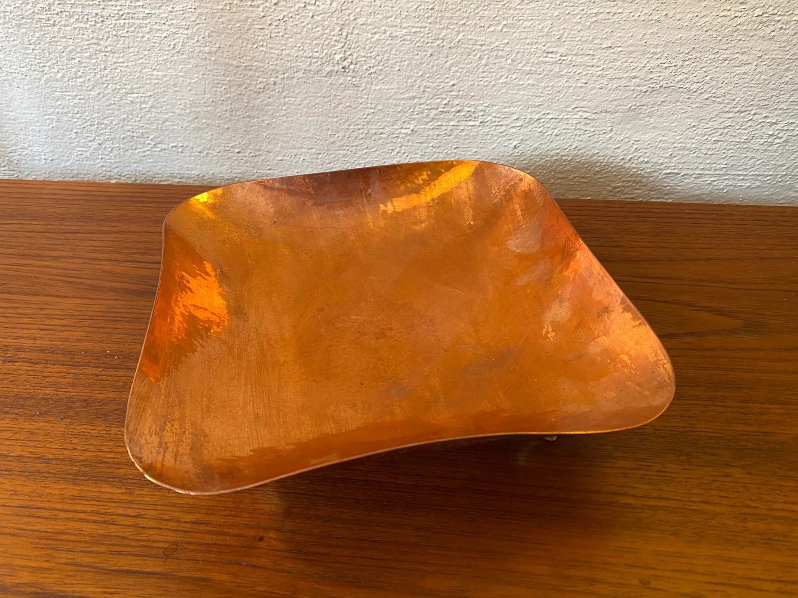 1950s Karl Hagenauer Brass and Copper Footed Bowl - 2