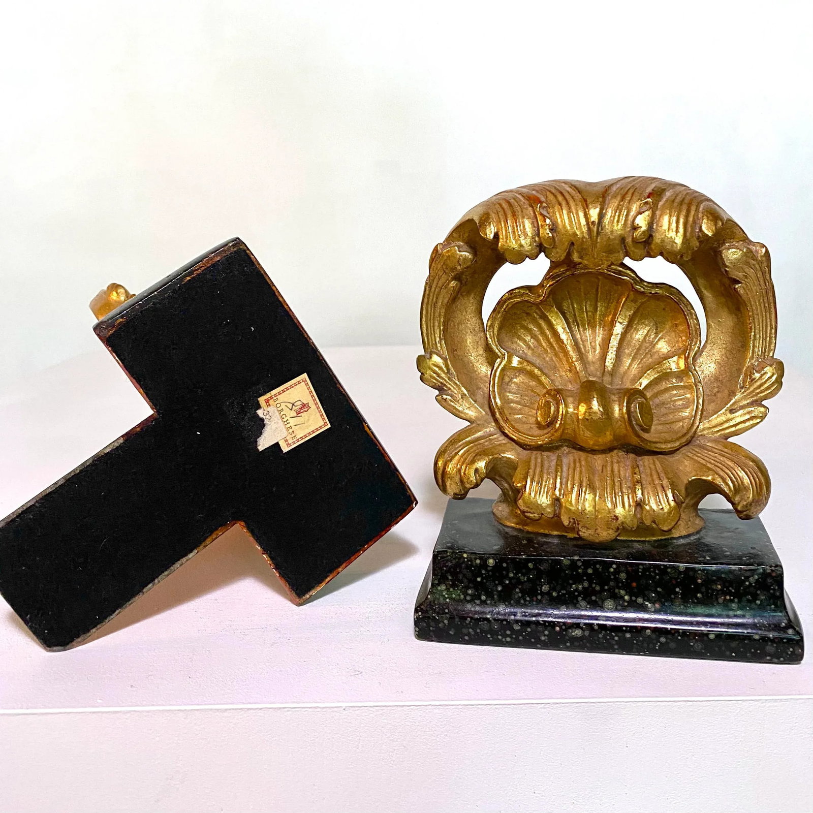 1930s Borghese Corinthian Gold Gilt Bookends - a Pair - 3