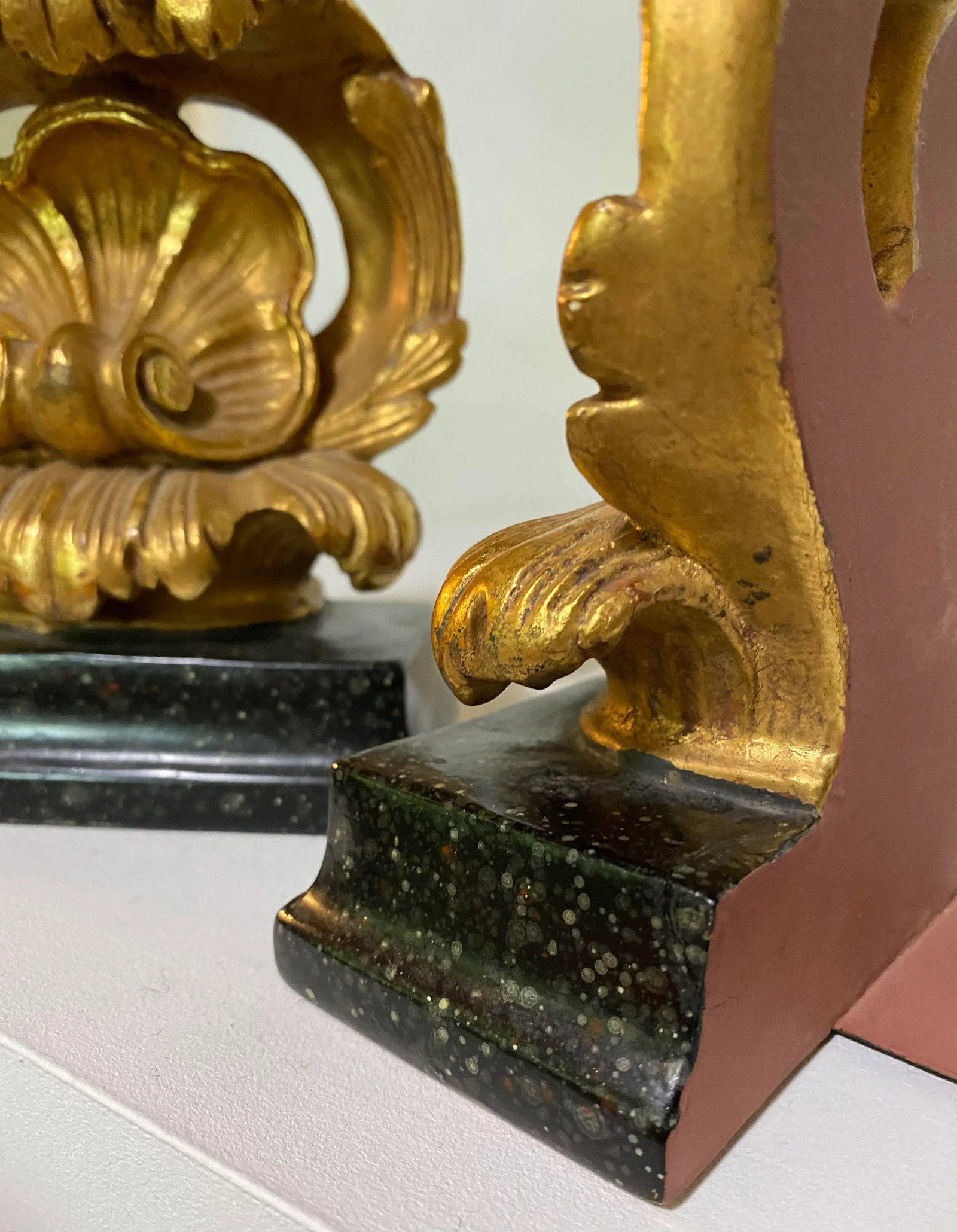 1930s Borghese Corinthian Gold Gilt Bookends - a Pair - 5