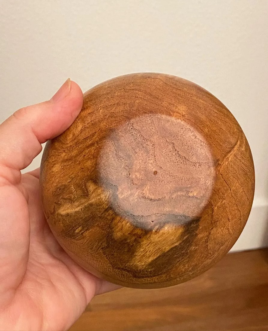 Minimalist Modernist Turned Wood Bowl by Leon Novikoff - 5
