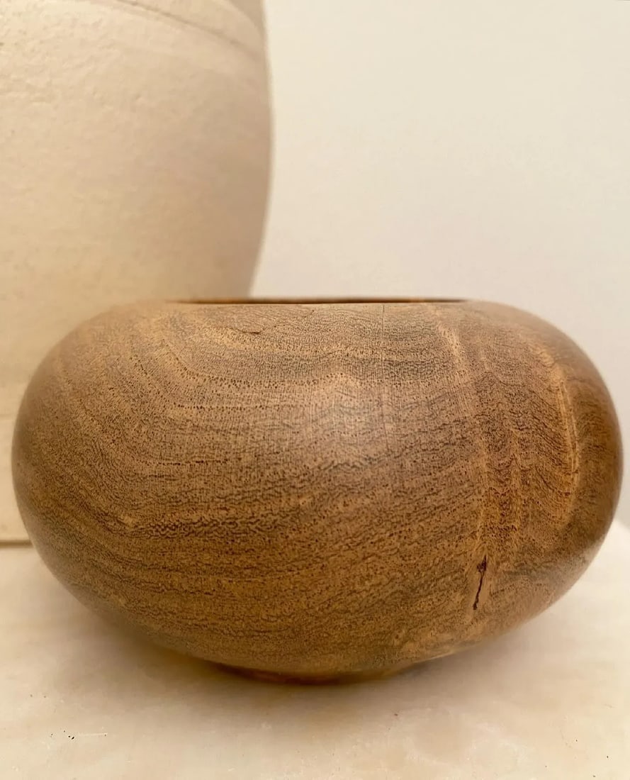 Minimalist Modernist Turned Wood Bowl by Leon Novikoff - 6