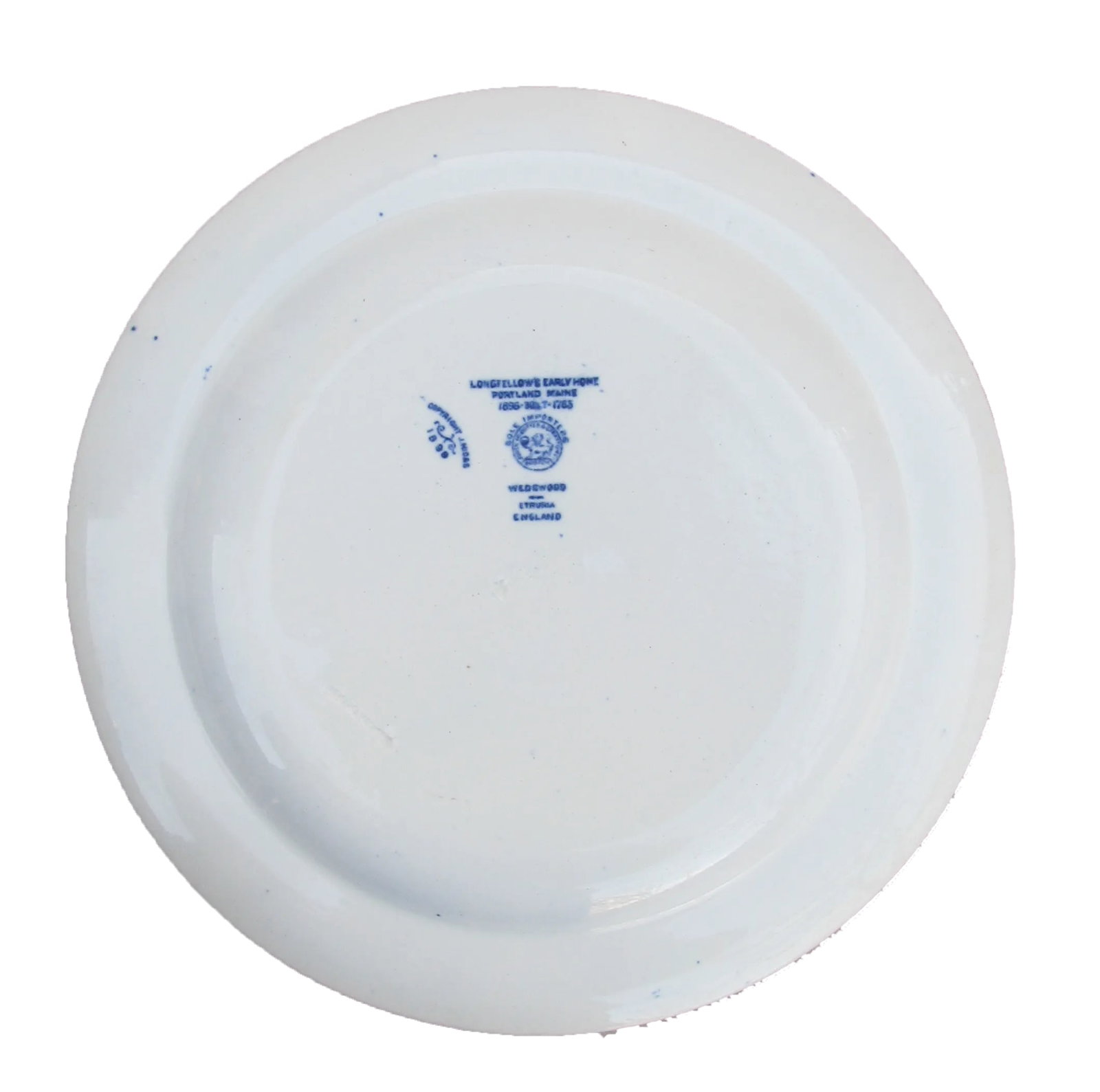 Wedgwood Blue & White Transferware Architectural Plates, Set of 3 - 5