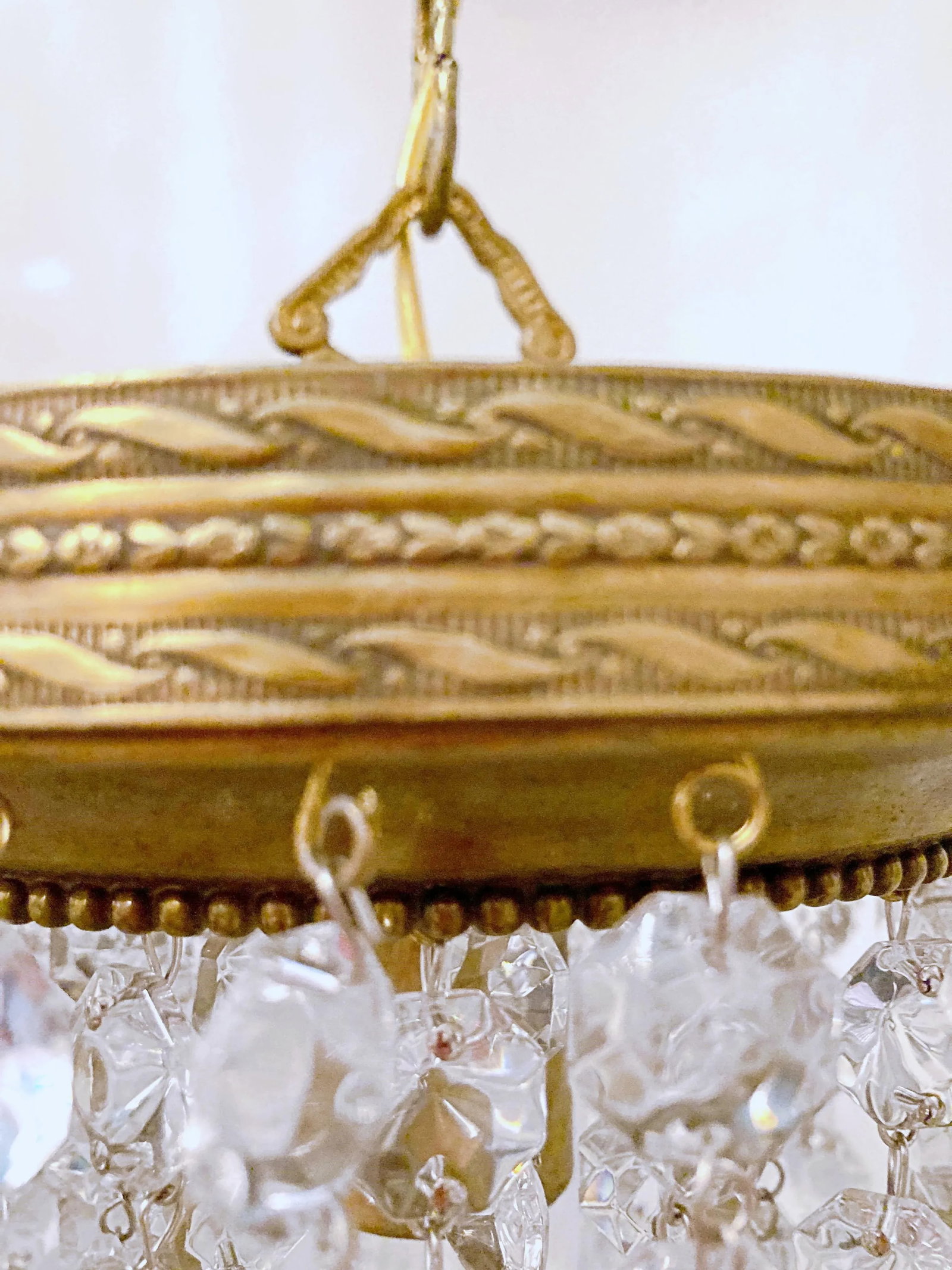 1920s Italian Brass Upside Down Layered Cake Chandelier - 5
