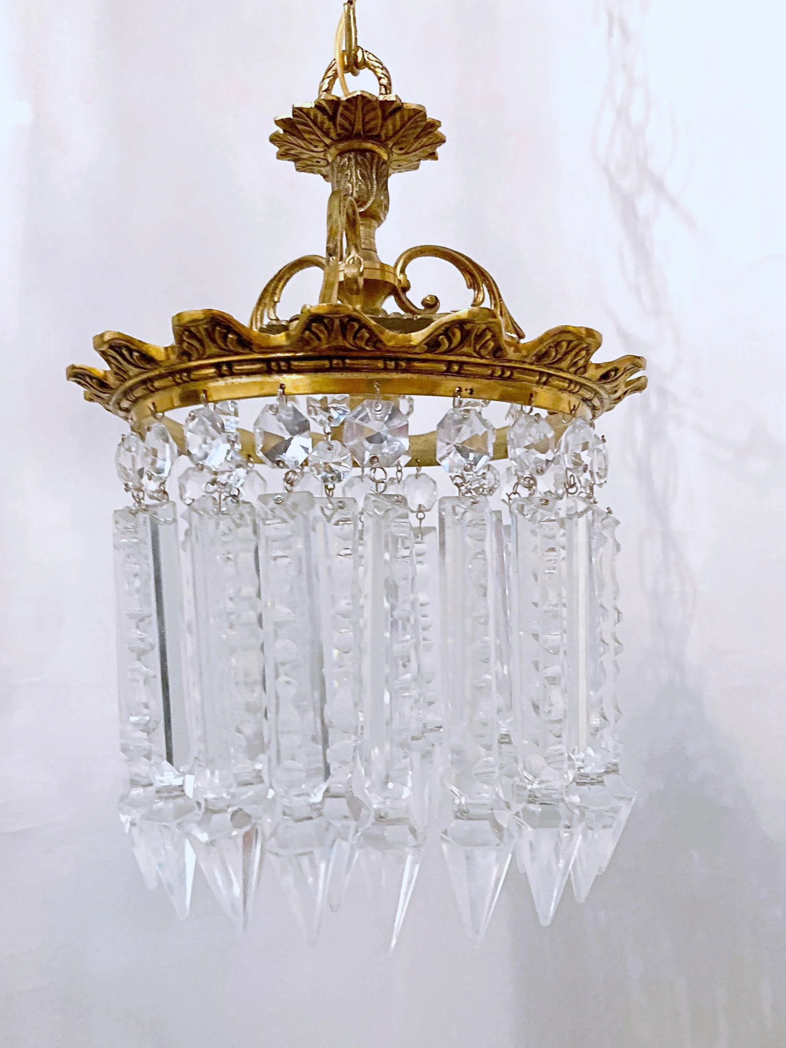 1950s Italian Brass Layered Chandelier - 2