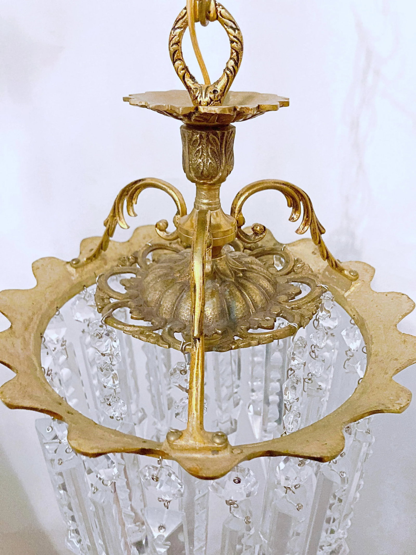 1950s Italian Brass Layered Chandelier - 3