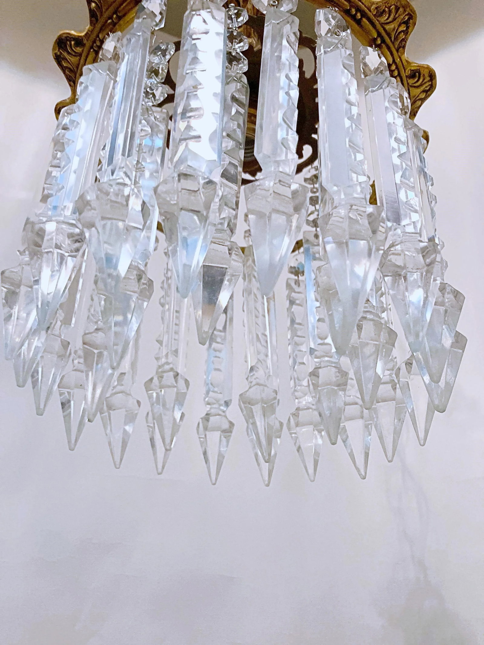 1950s Italian Brass Layered Chandelier - 4