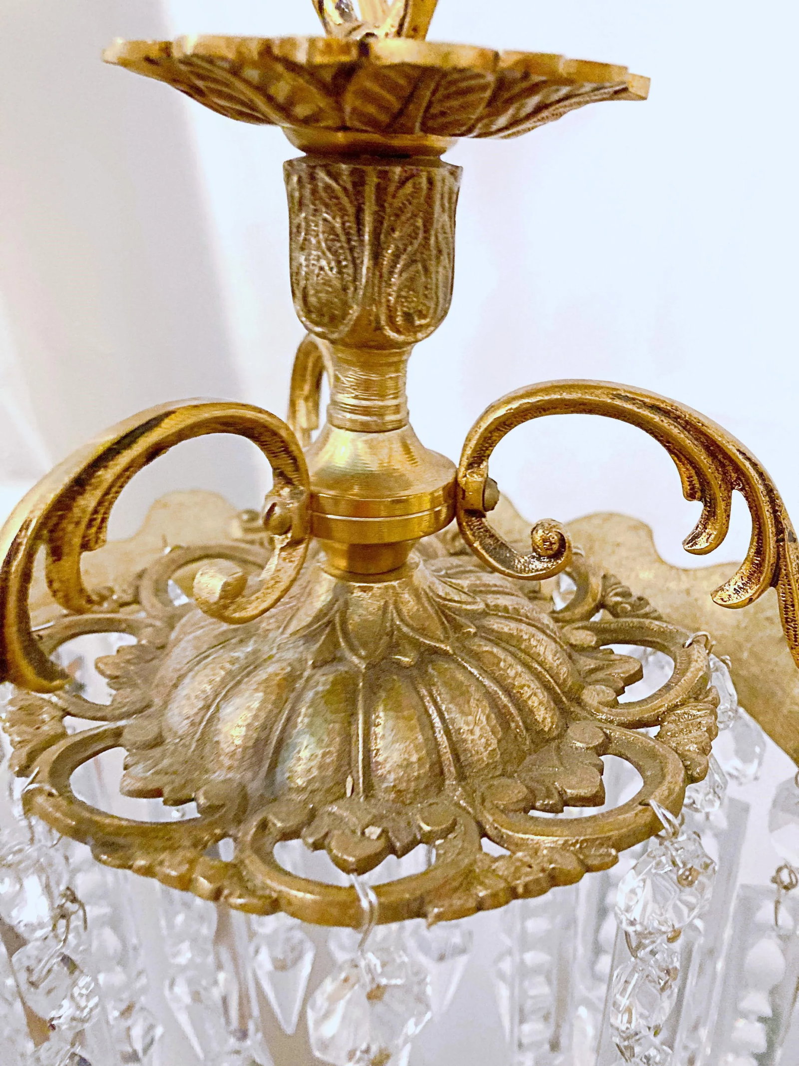 1950s Italian Brass Layered Chandelier - 7