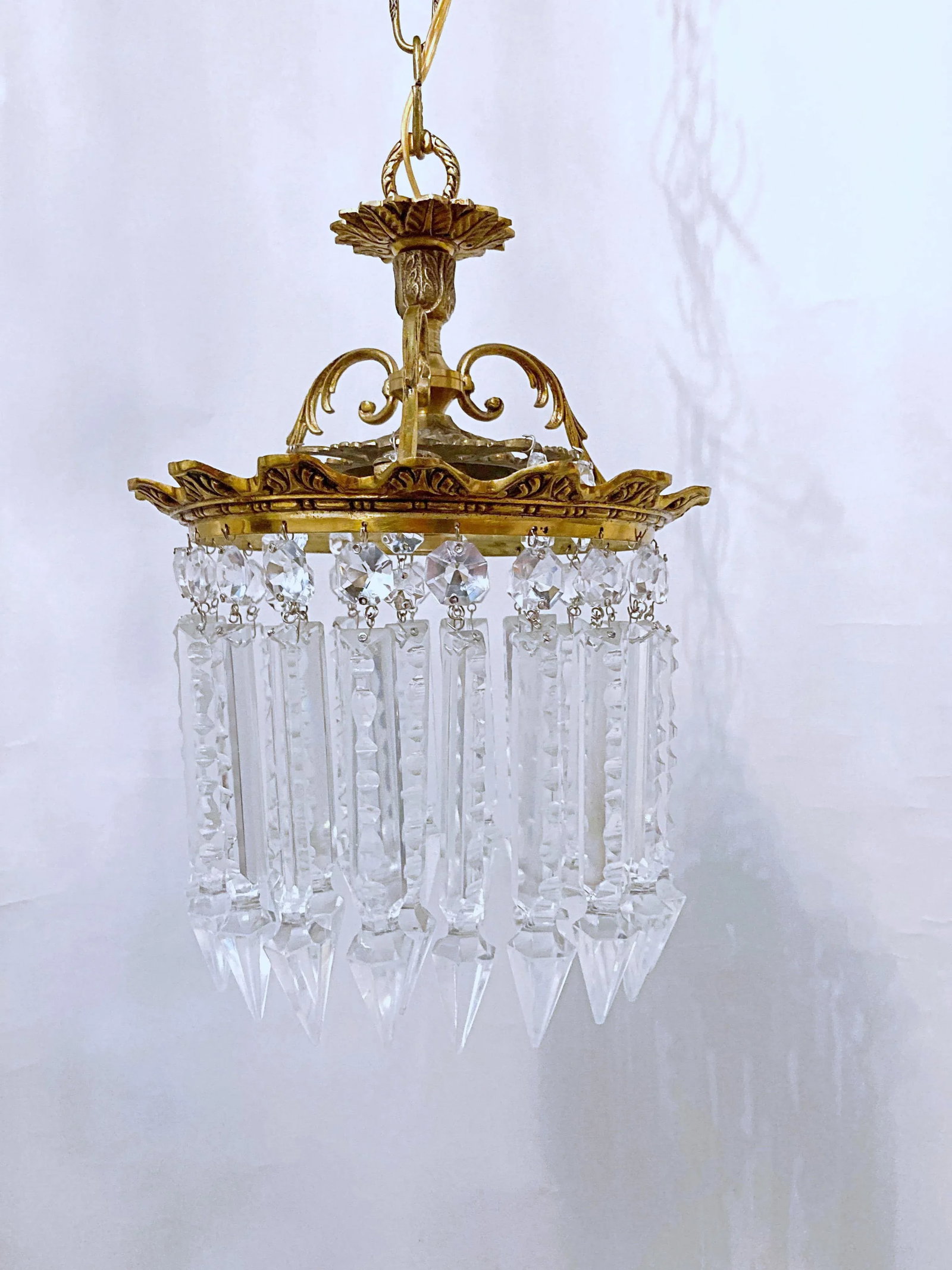 1950s Italian Brass Layered Chandelier - 8