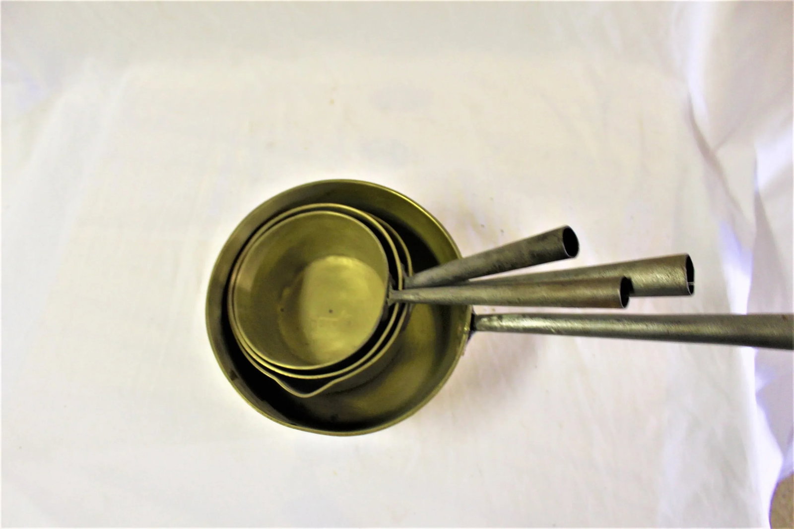 Antique Early 20th Century Brass Jam Pots, England - Set of 6 - 7