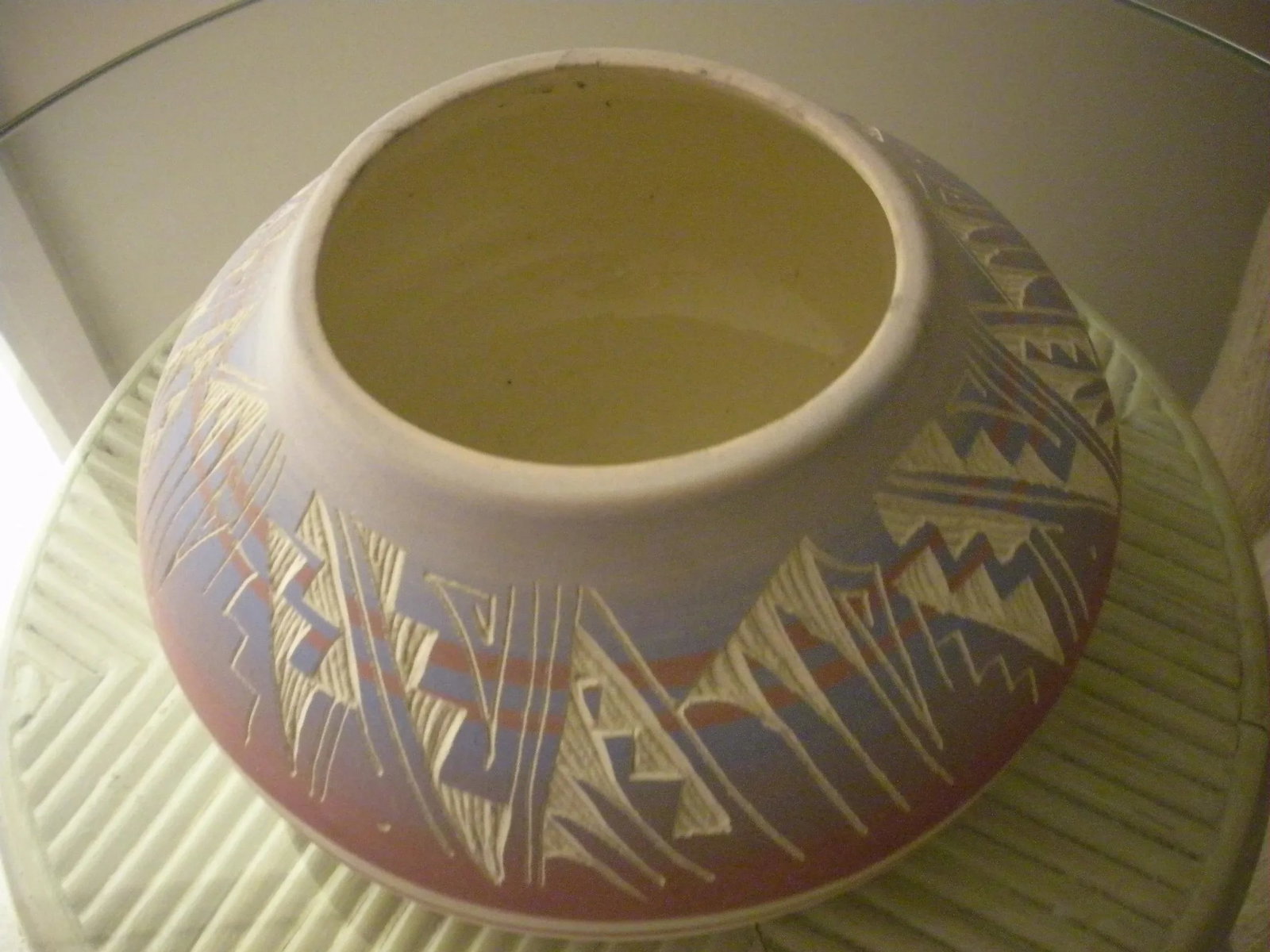 1980s D Lee Navajo Usa Santa Fe Nm Mesa Verde Pottery Hand Made Bowl - 8