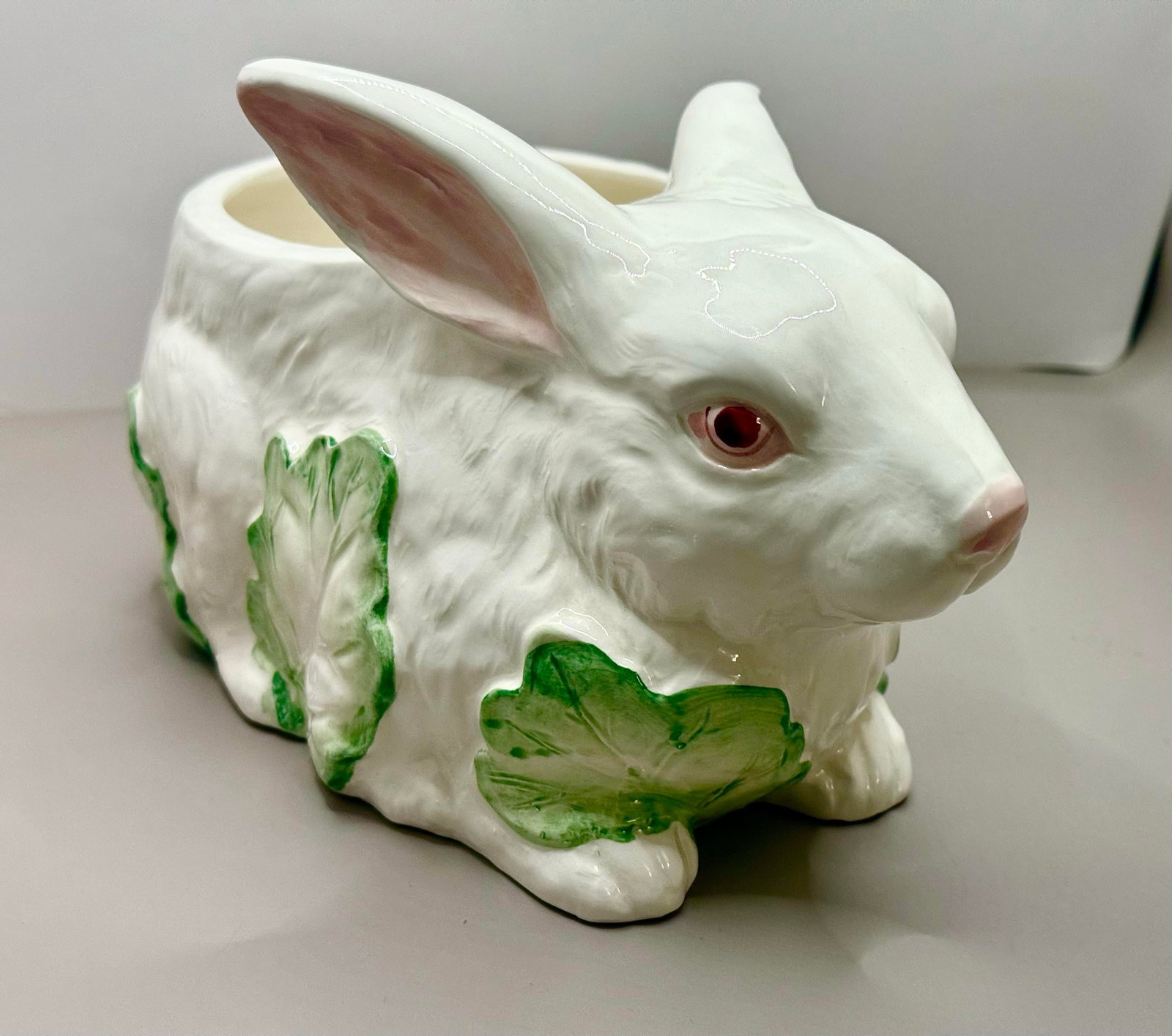 Vintage Hand Painted Bunny Rabbit Planter - 10