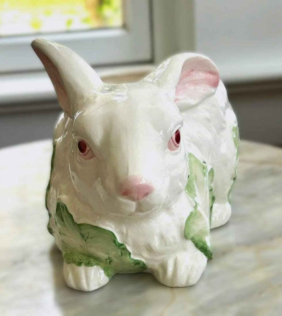 Vintage Hand Painted Bunny Rabbit Planter - 2