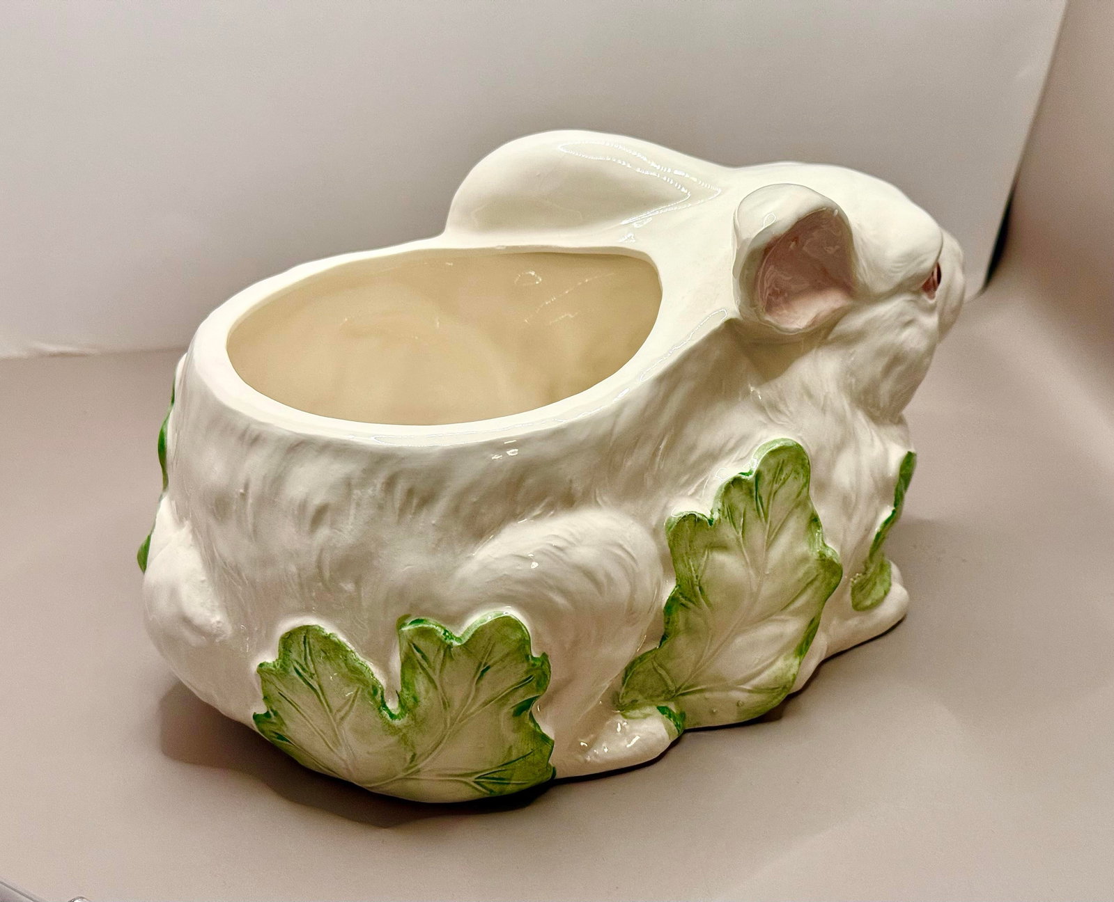 Vintage Hand Painted Bunny Rabbit Planter - 6