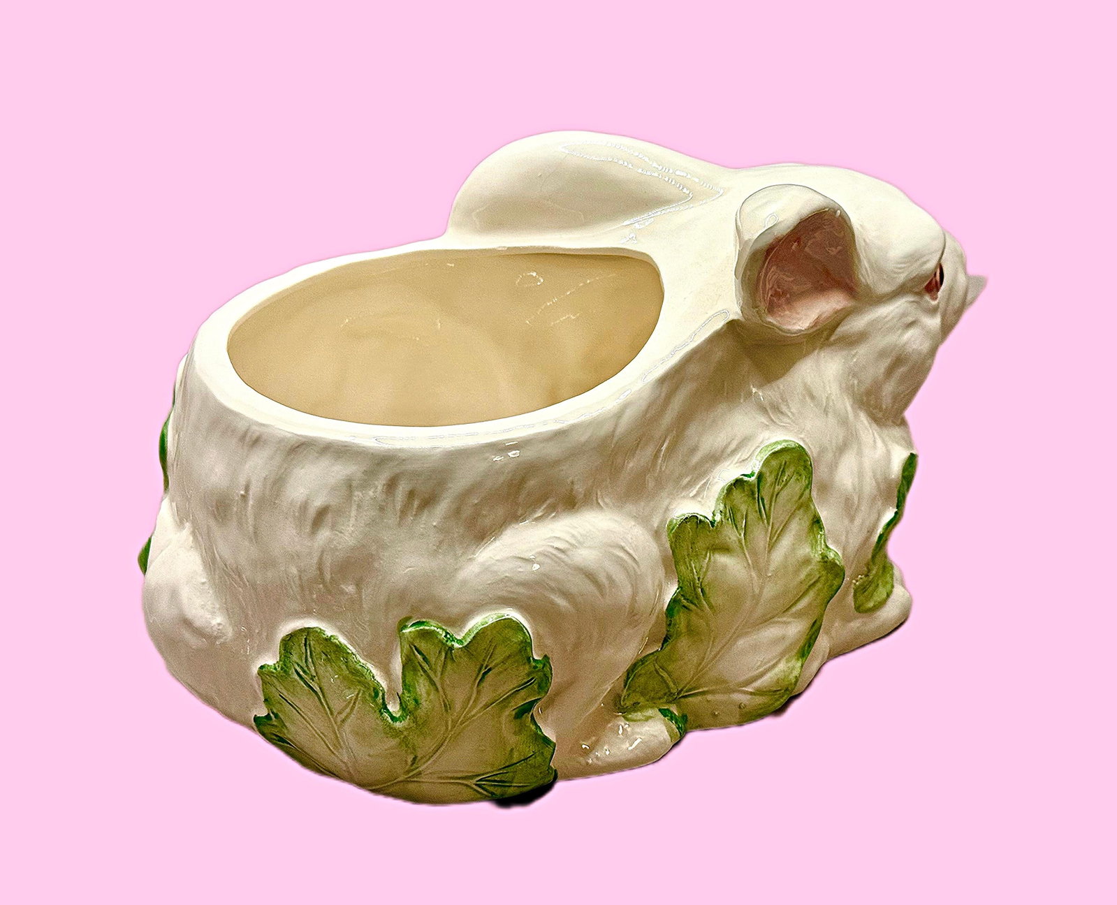 Vintage Hand Painted Bunny Rabbit Planter - 8