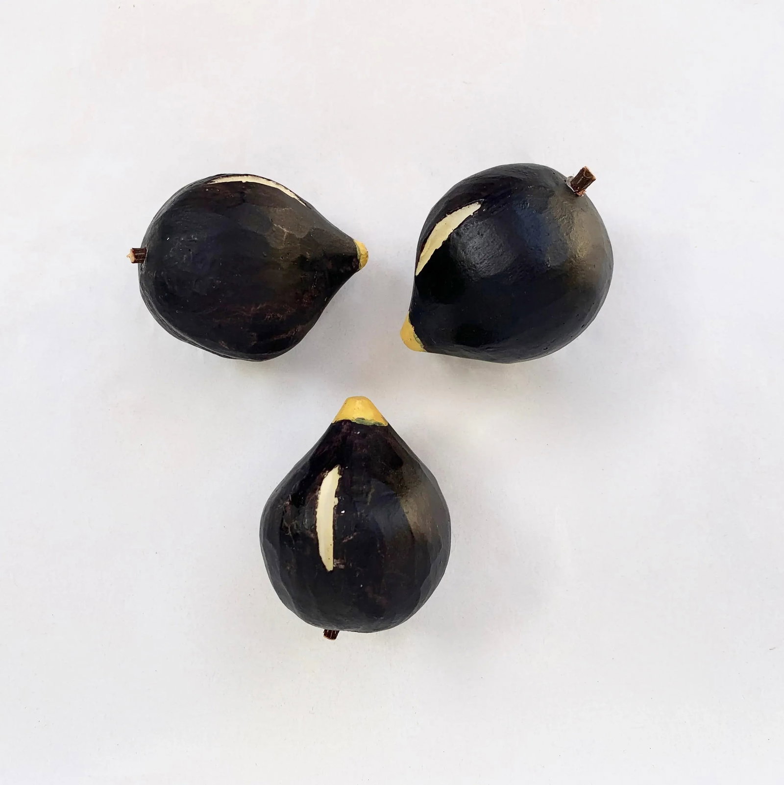 Vintage Carved Mission Figs - Set of 3 - 2