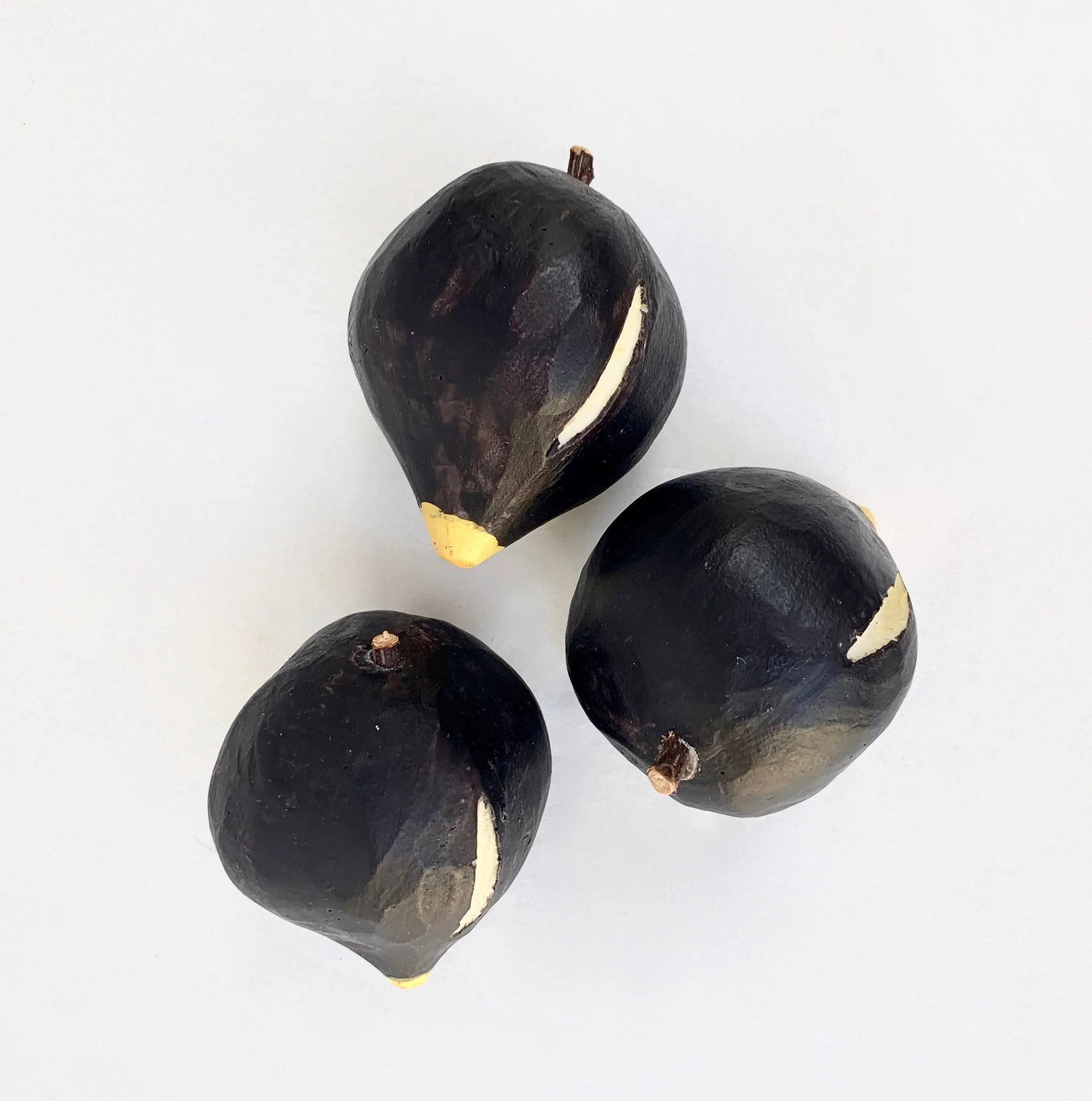 Vintage Carved Mission Figs - Set of 3 - 3
