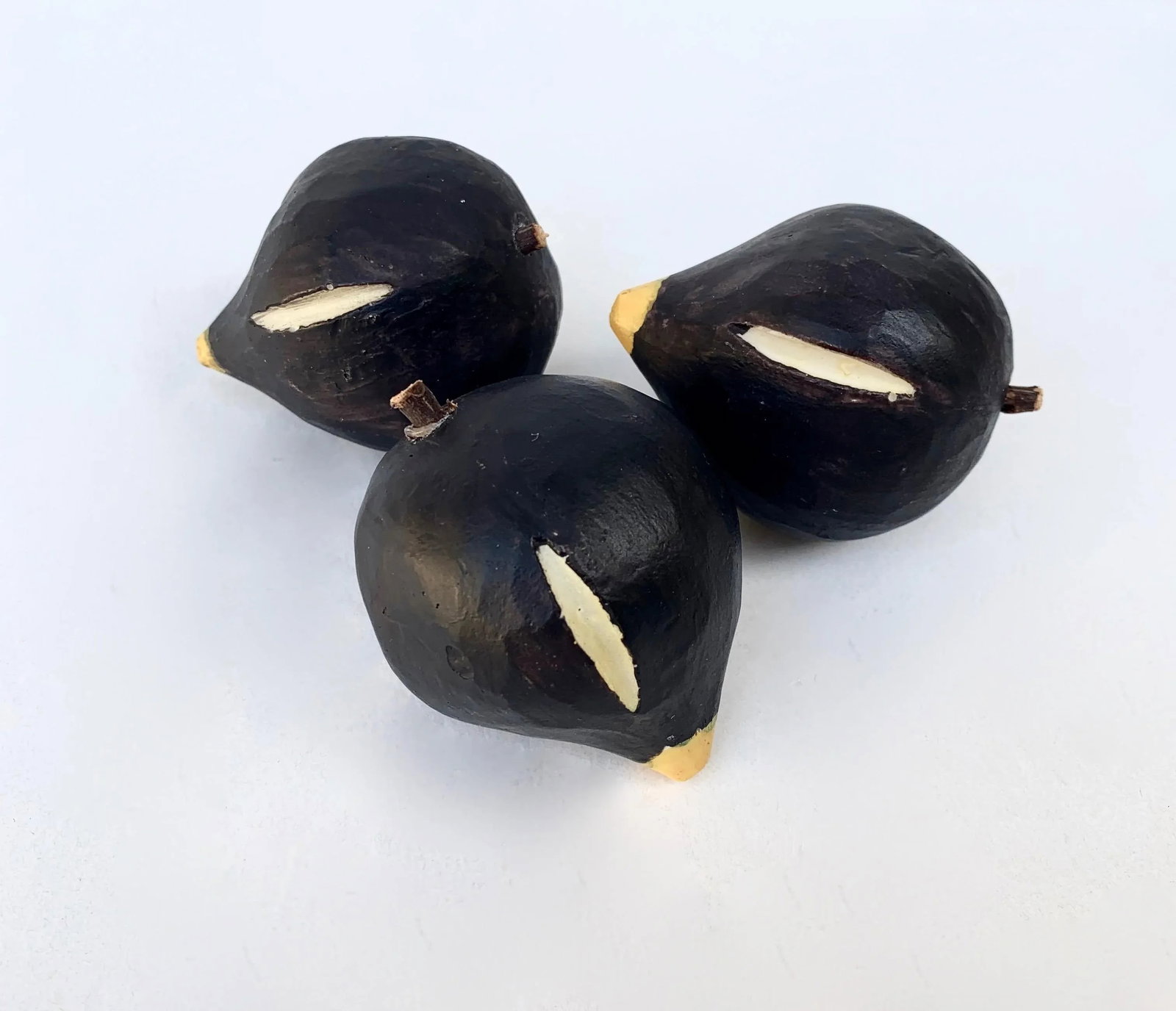 Vintage Carved Mission Figs - Set of 3 - 4