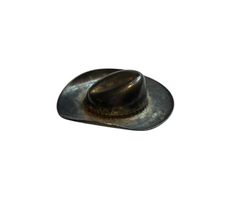 Vintage Silver Cowboy Hat Pin - 2
