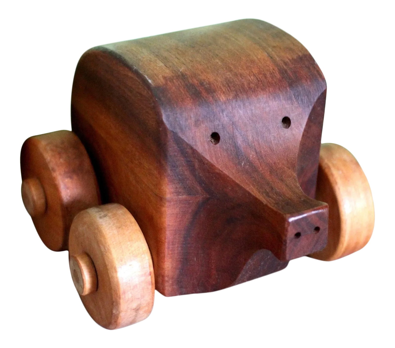 Handmade Primitive Wood Pig Animal Toy: Wood Pig toy - wood toy - animal toy - handmade toy - woodcarved toy - wheeled pig - wood statue - wood object - handmade object - wood gift Handcarved wood or animal toy on wheels. This handmade toy