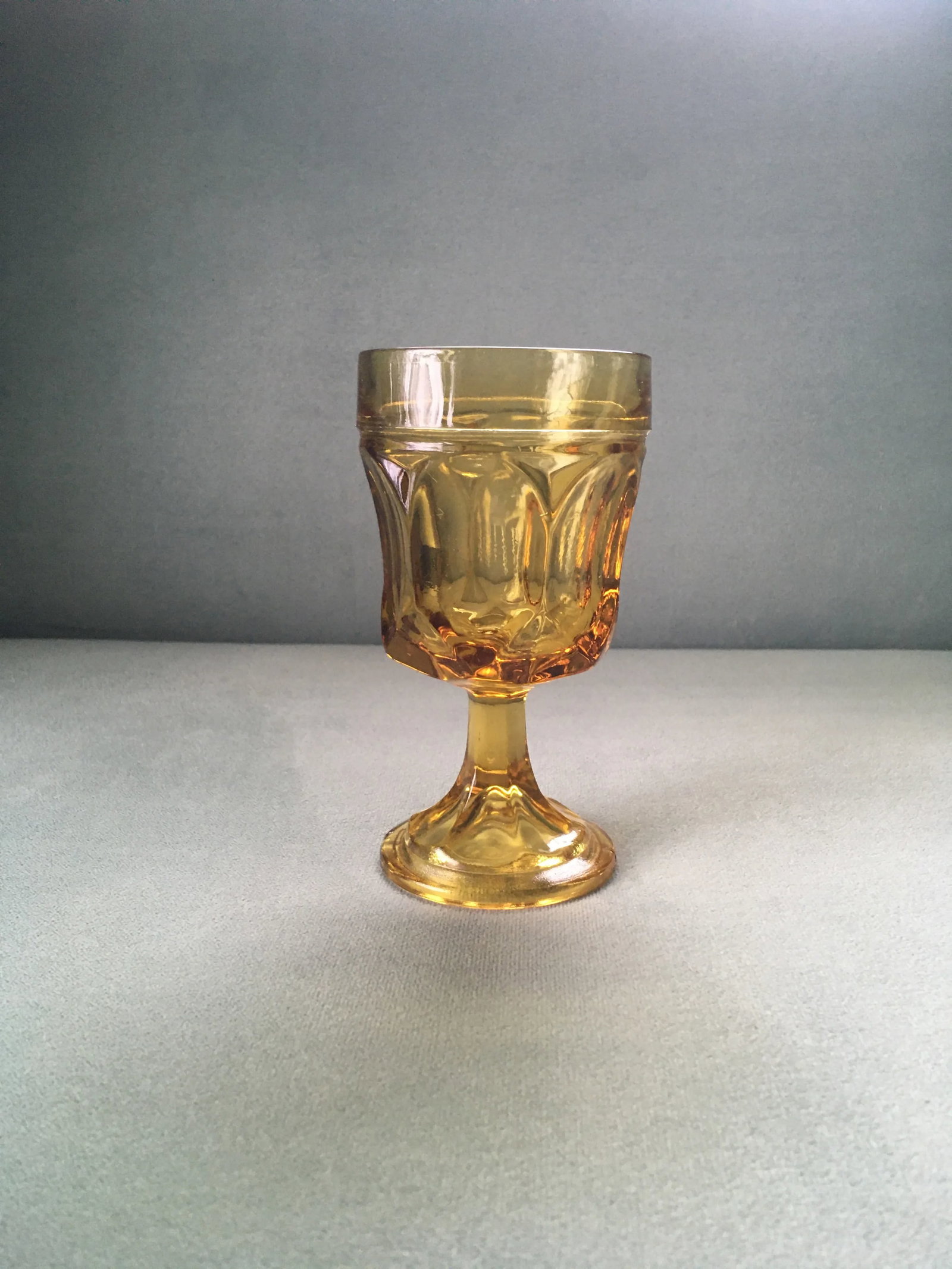 1960s Anchor Hocking Fairfield Amber Glass Wine Goblets- Set of 4 - 3