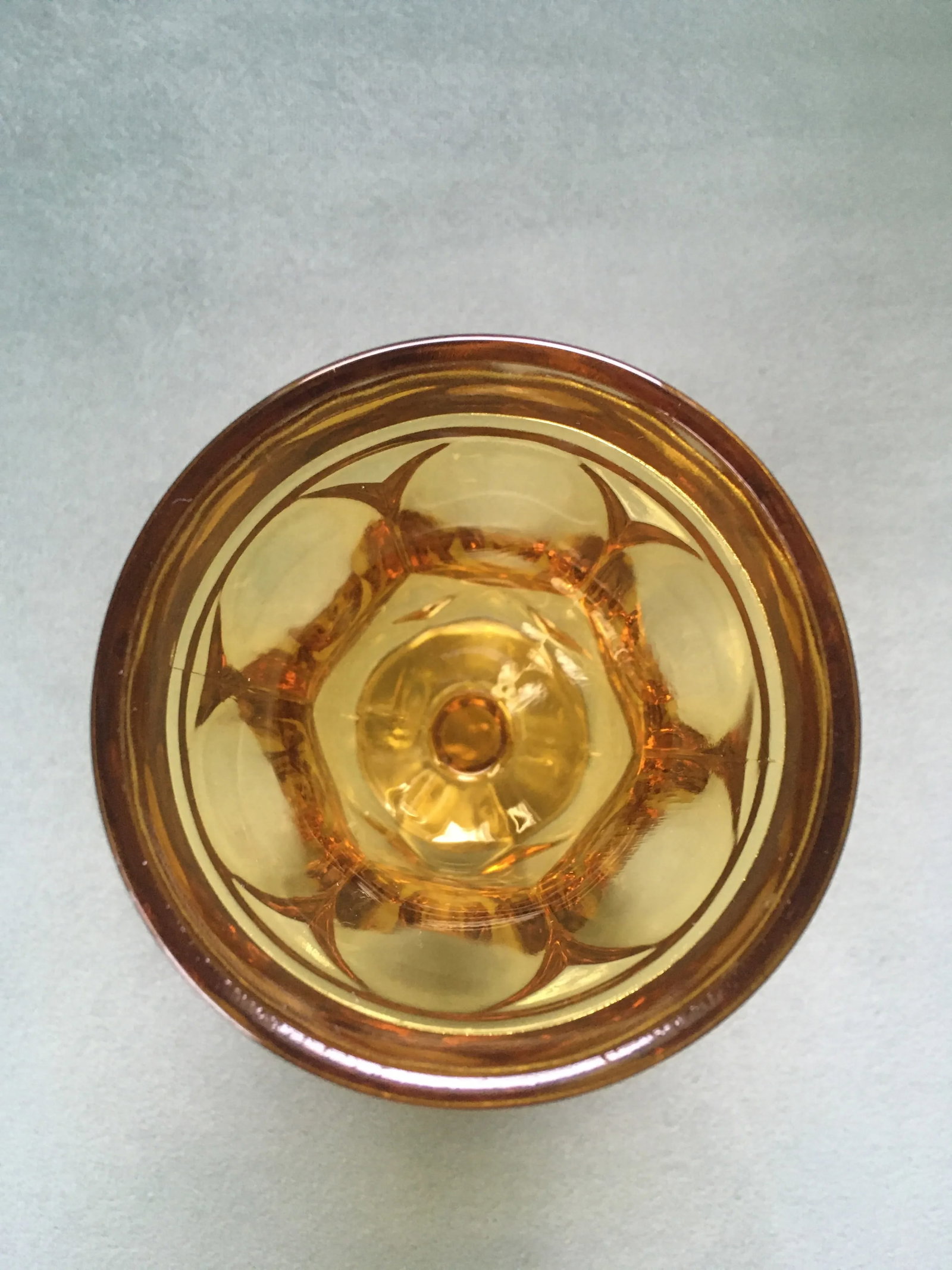 1960s Anchor Hocking Fairfield Amber Glass Wine Goblets- Set of 4 - 8