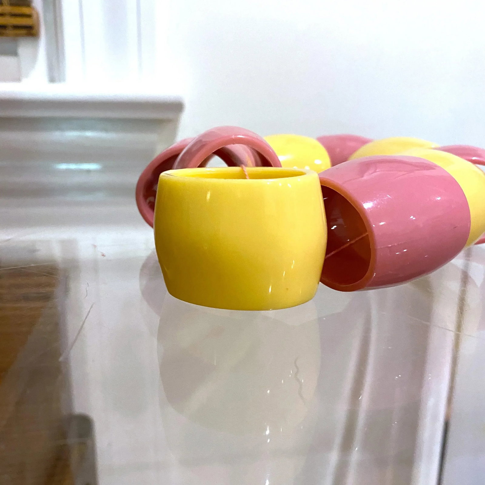 Postmodern Pastel Napkin Rings - 5