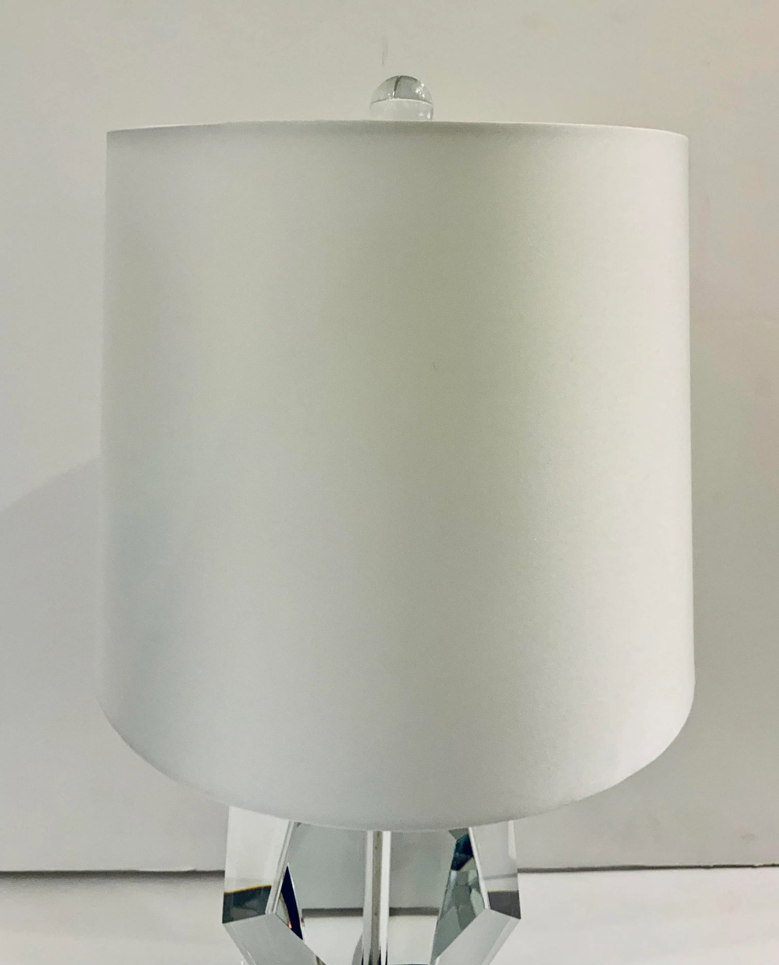 Global Views Modern Geometric Faceted Crystal Block Table Lamp - 3