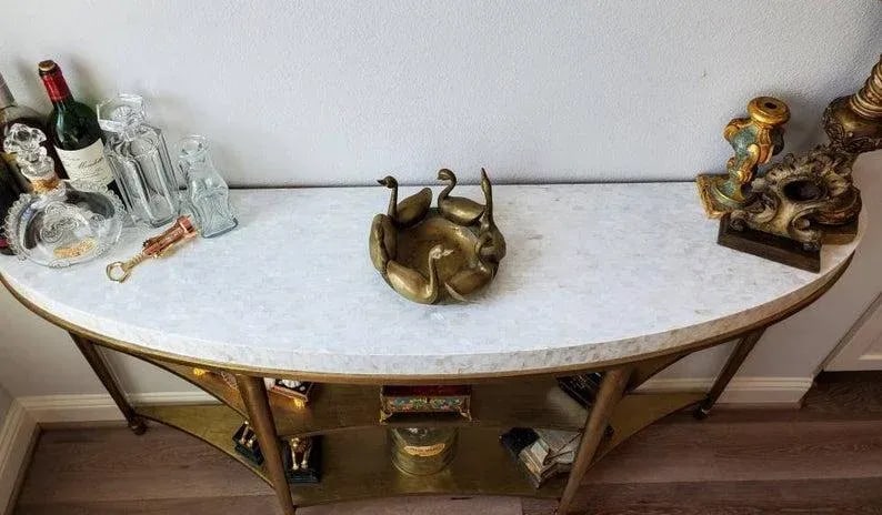 Mid-Century Asian Patinated Brass Swan Bowl - 7
