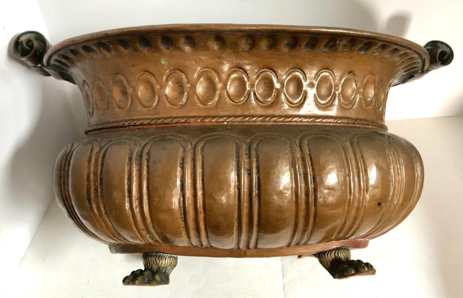 Copper Jardiniere With Liner - 2